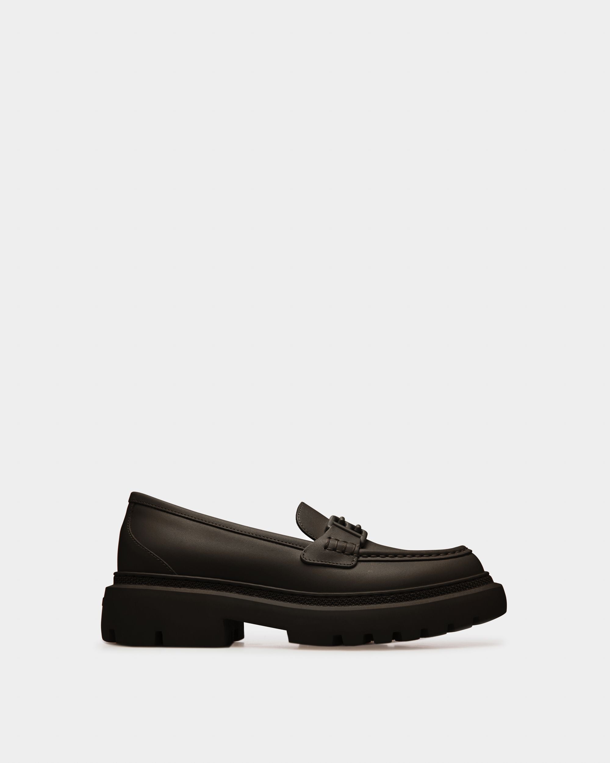 Gioia Flat Mokassins Aus Schwarzem Leder - Damen - Bally - 01