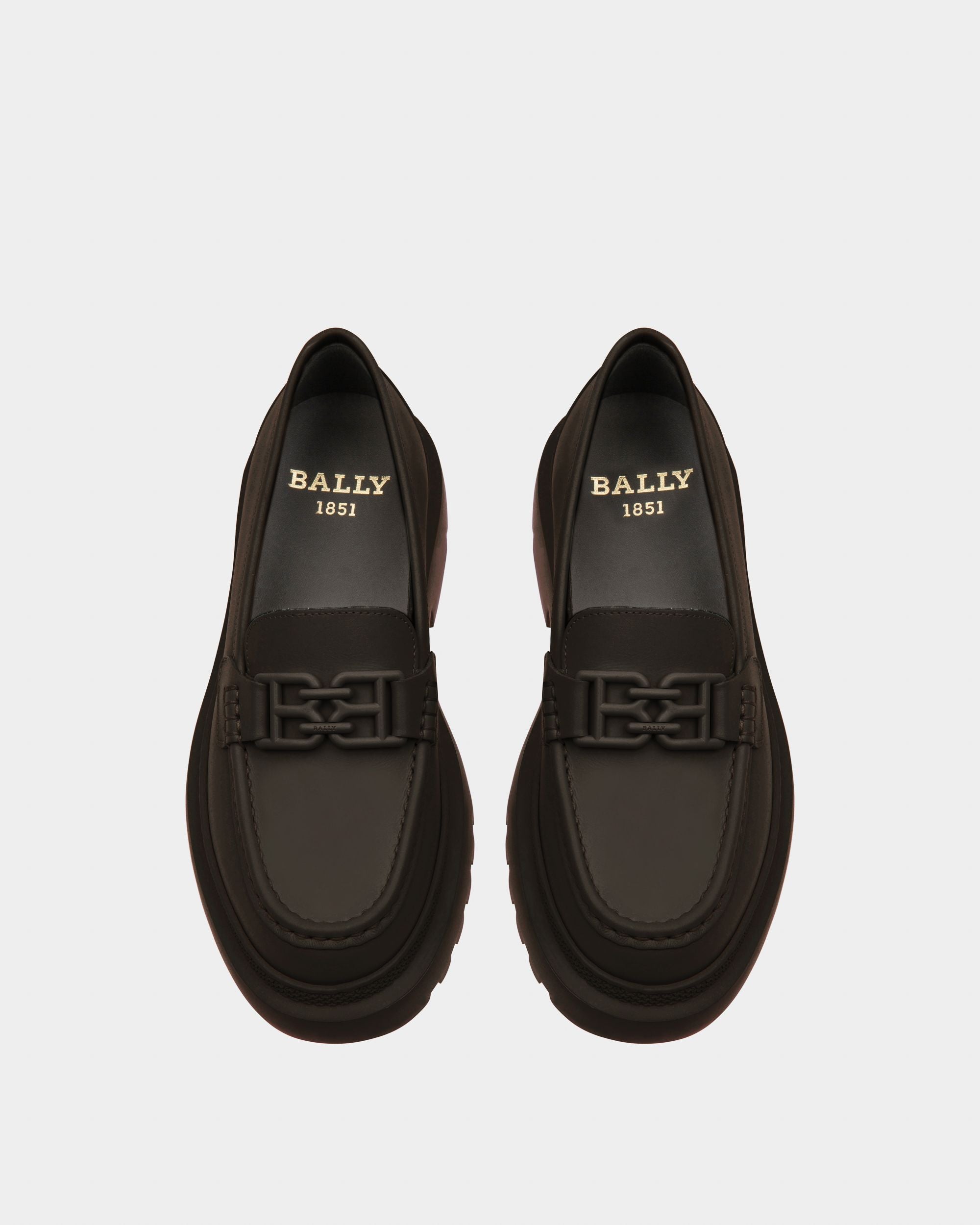Gioia Flat Mokassins Aus Schwarzem Leder - Damen - Bally - 02