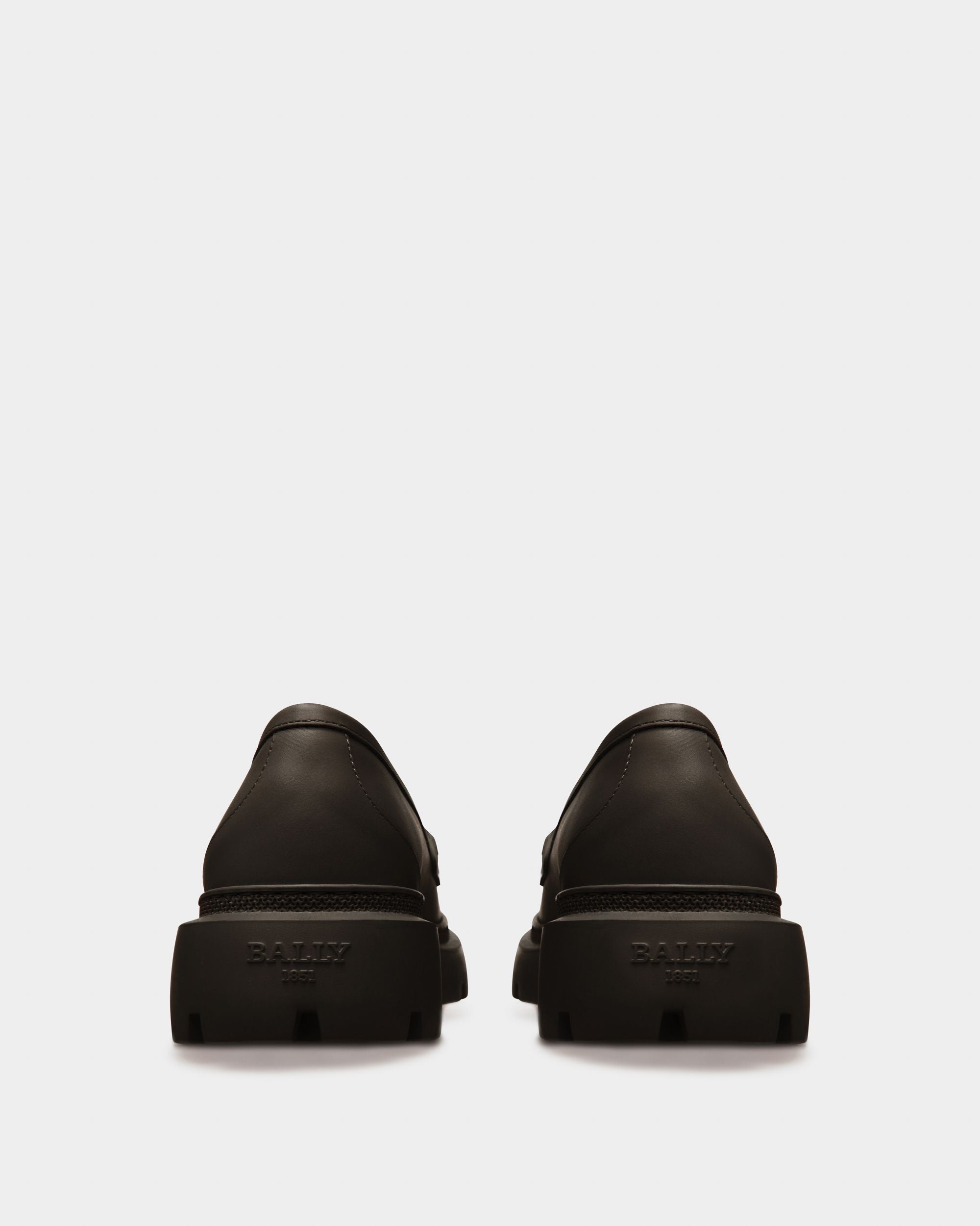 Gioia Flat Mokassins Aus Schwarzem Leder - Damen - Bally - 03