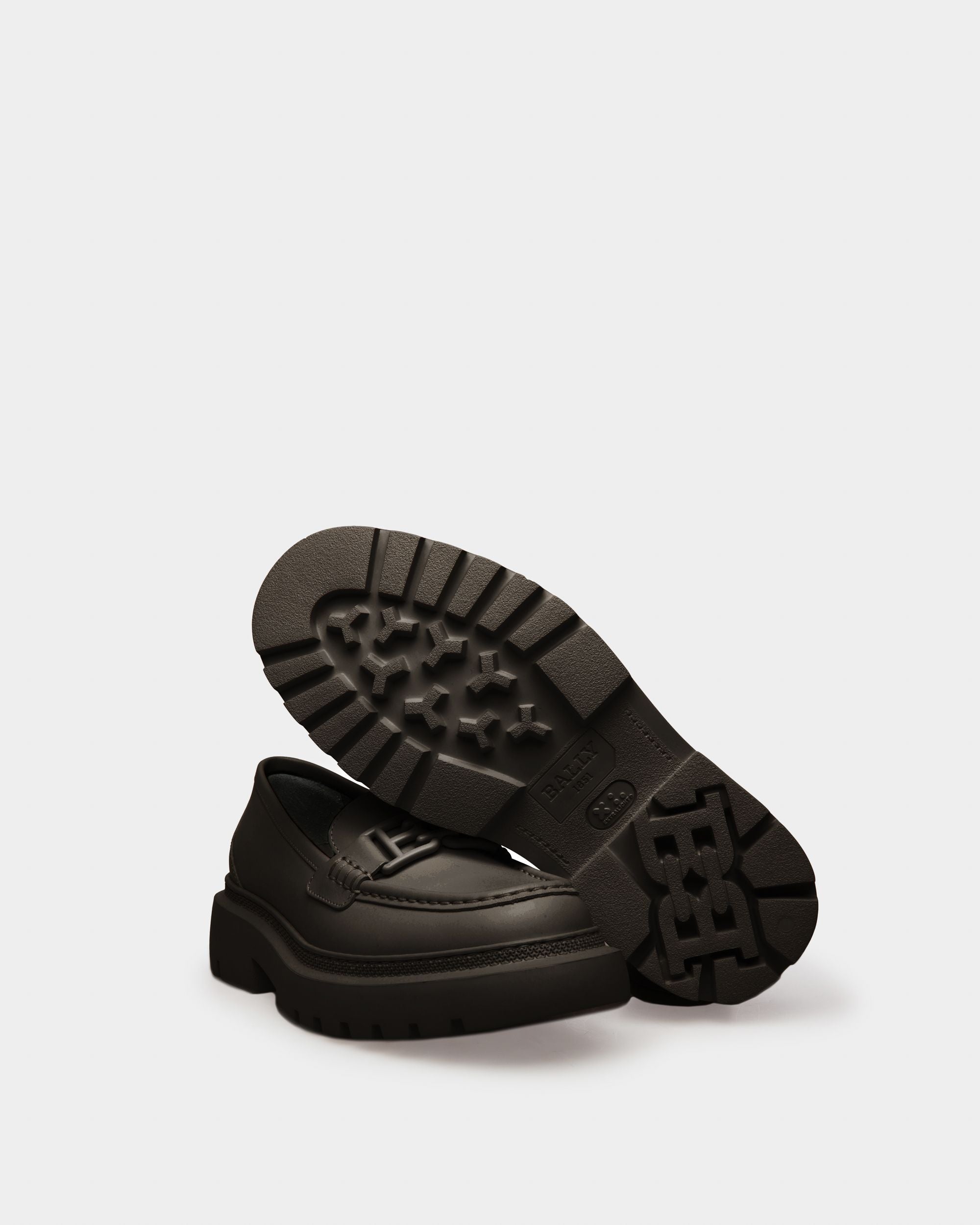 Gioia Flat Mokassins Aus Schwarzem Leder - Damen - Bally - 04