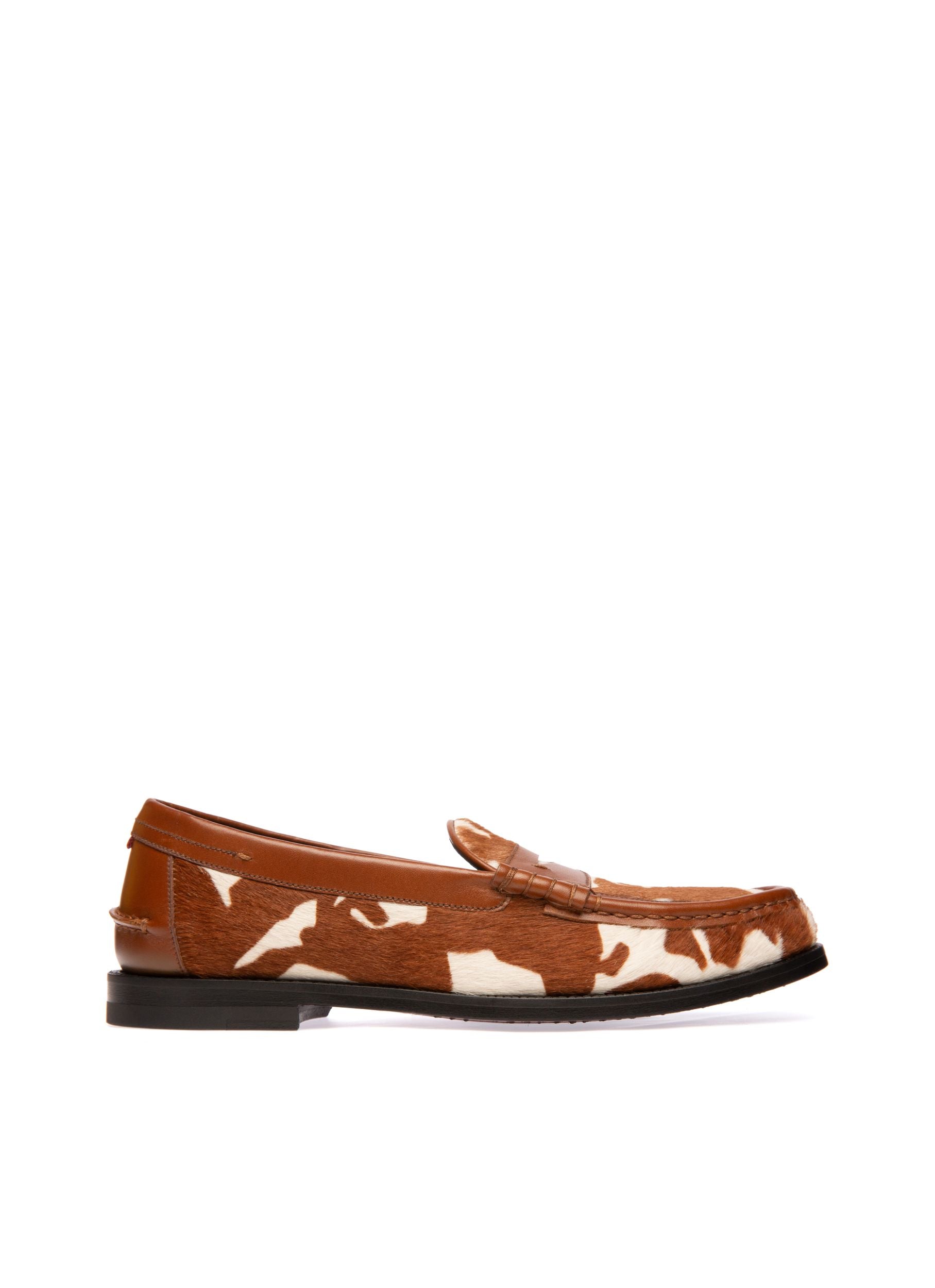 Coelo Mokassin Aus Braunem Und Weißem Leder - Damen - Bally - 02