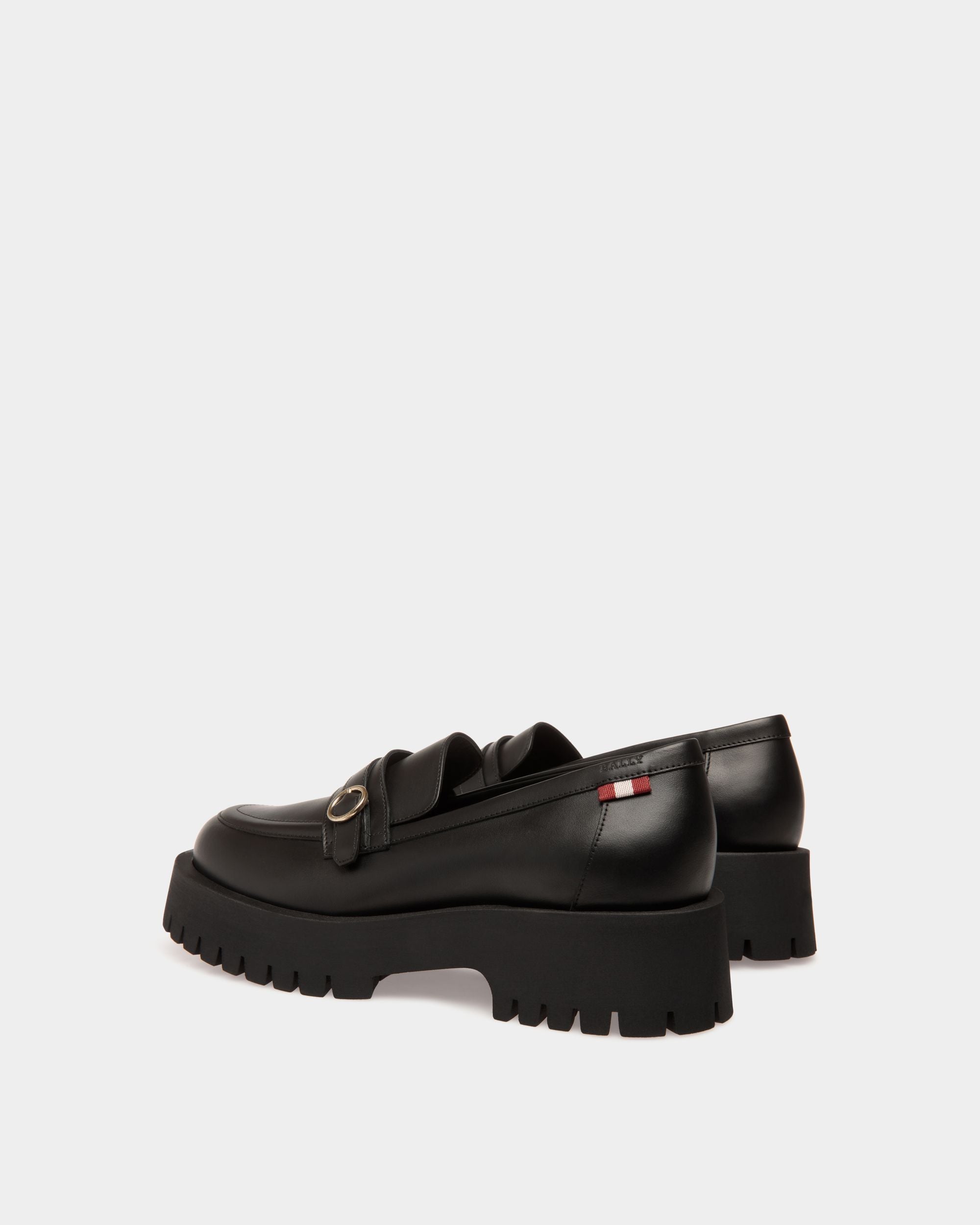 Moccassin In Black Leather - Damen - Bally - 03