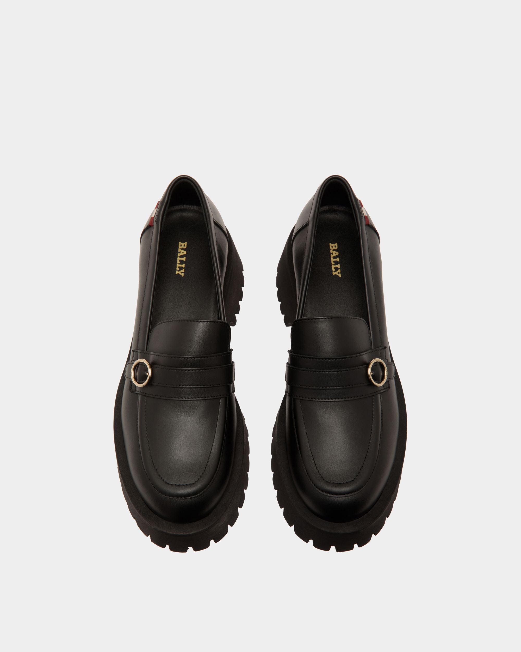 Moccassin In Black Leather - Damen - Bally - 04