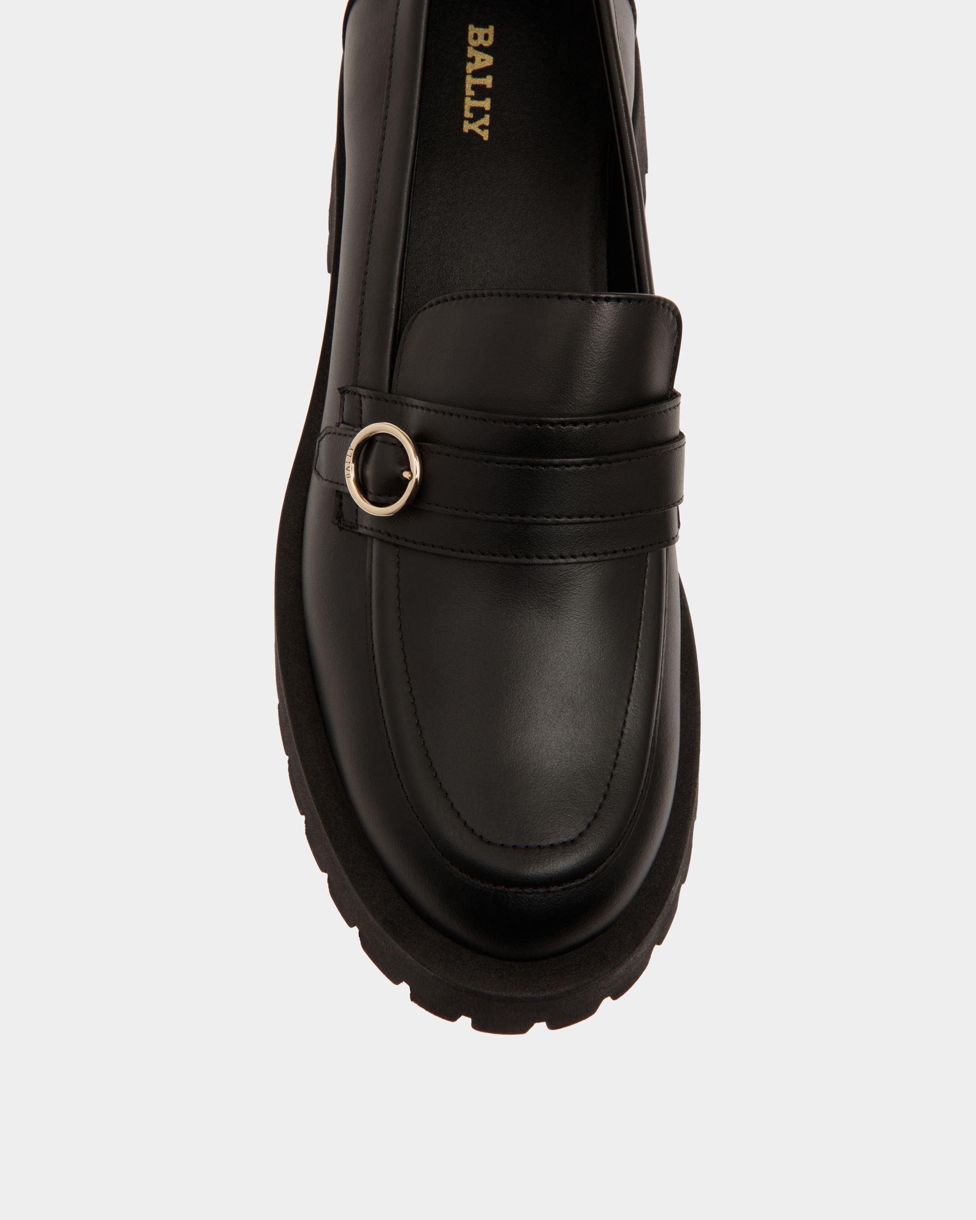 Moccassin In Black Leather - Damen - Bally - 05