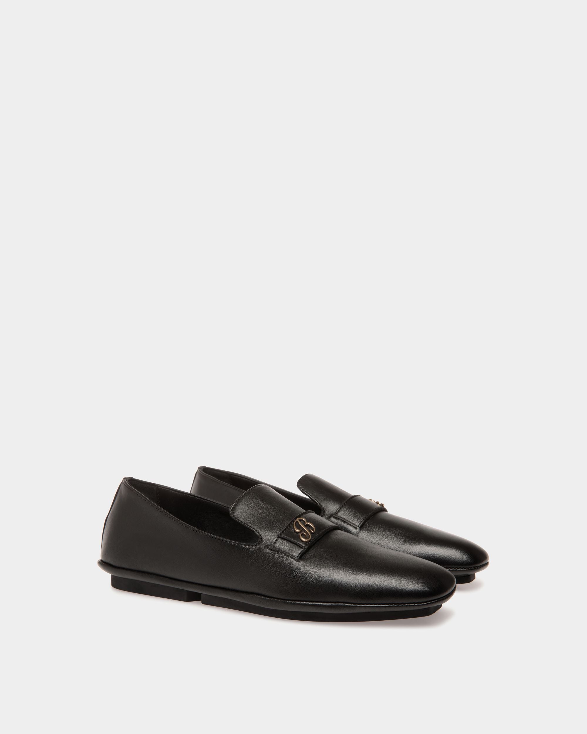 Slipper Aus Leder In Schwarz - Damen - Bally - 02