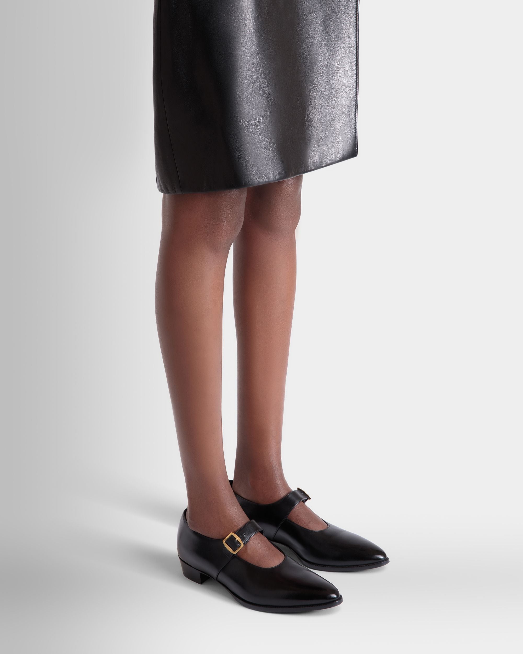 Glendale Mary Jane Aus Leder In Schwarz - Damen - Bally - 01