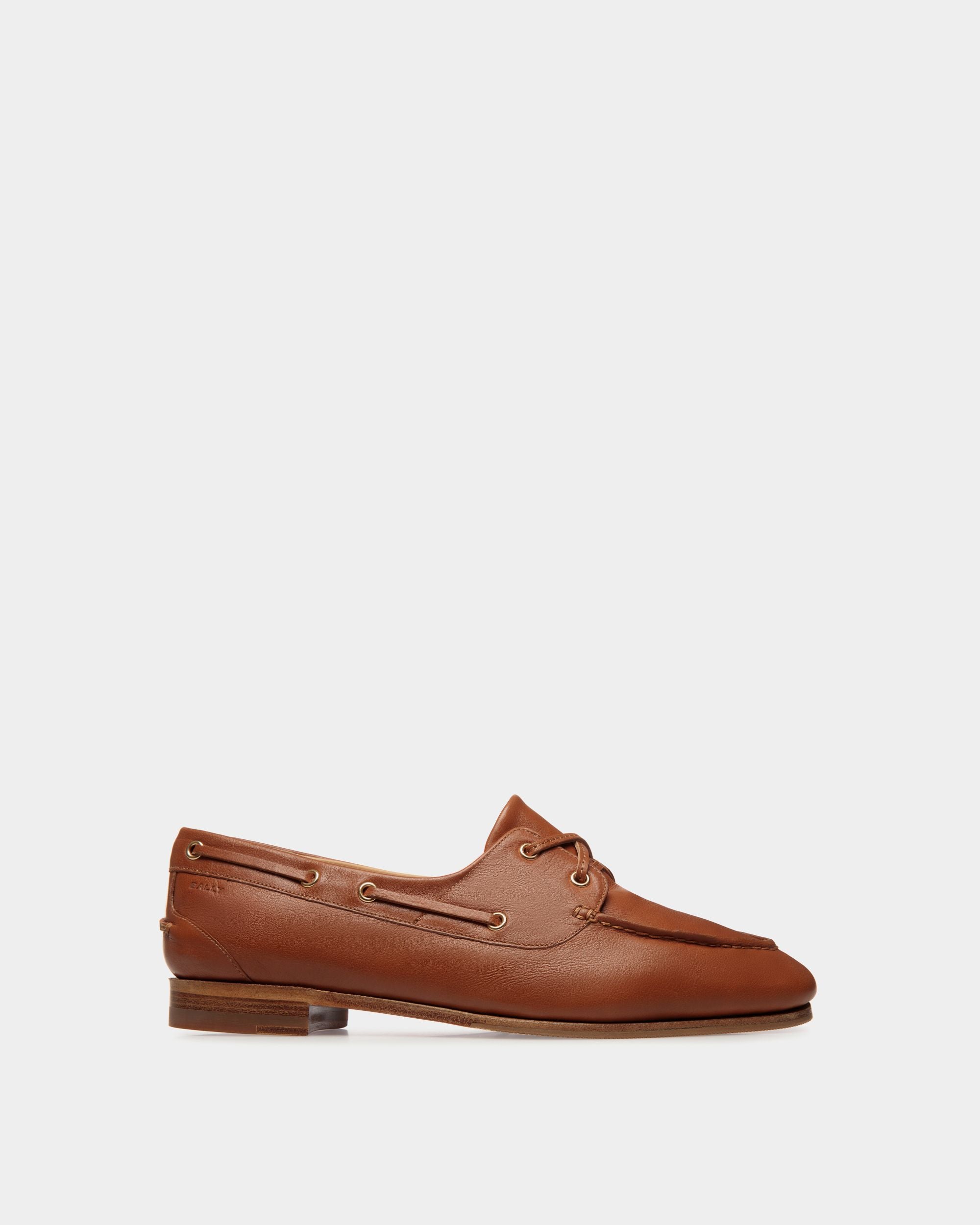 Plume Mokassin Aus Braunem Leder - Damen - Bally - 01