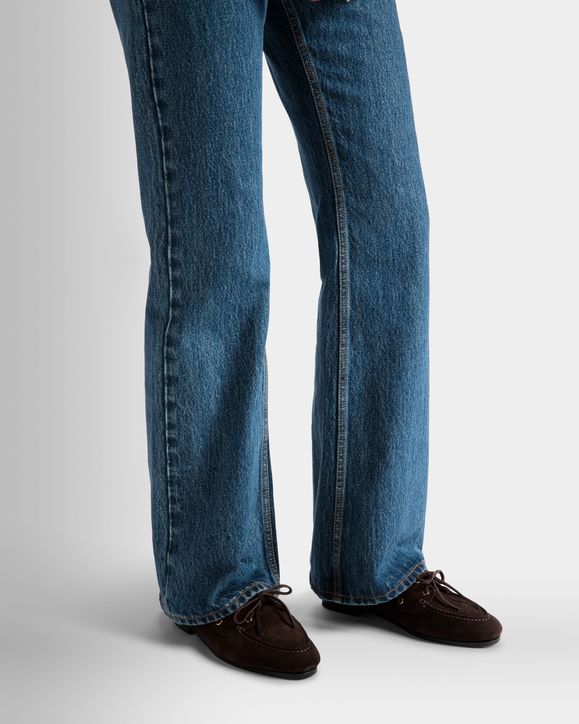 Plume Mokassin Aus Dunkelbraunem Veloursleder - Damen - Bally - 02