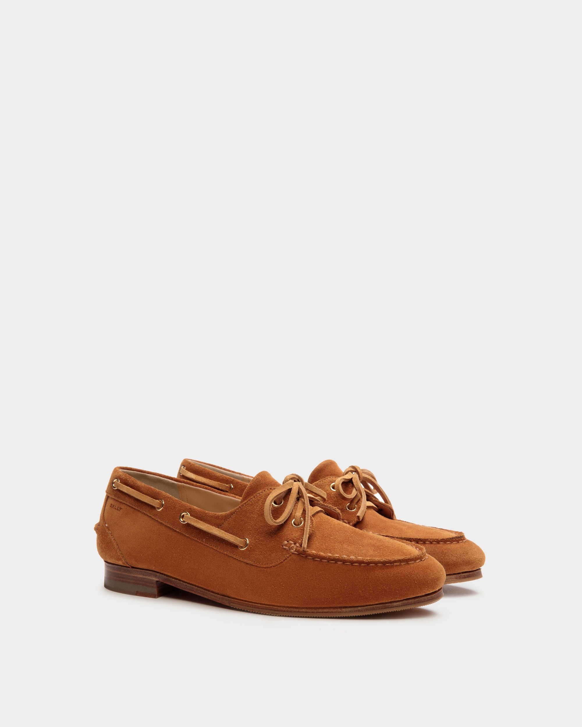 Plume Mokassin Aus Braunem Veloursleder - Damen - Bally - 02