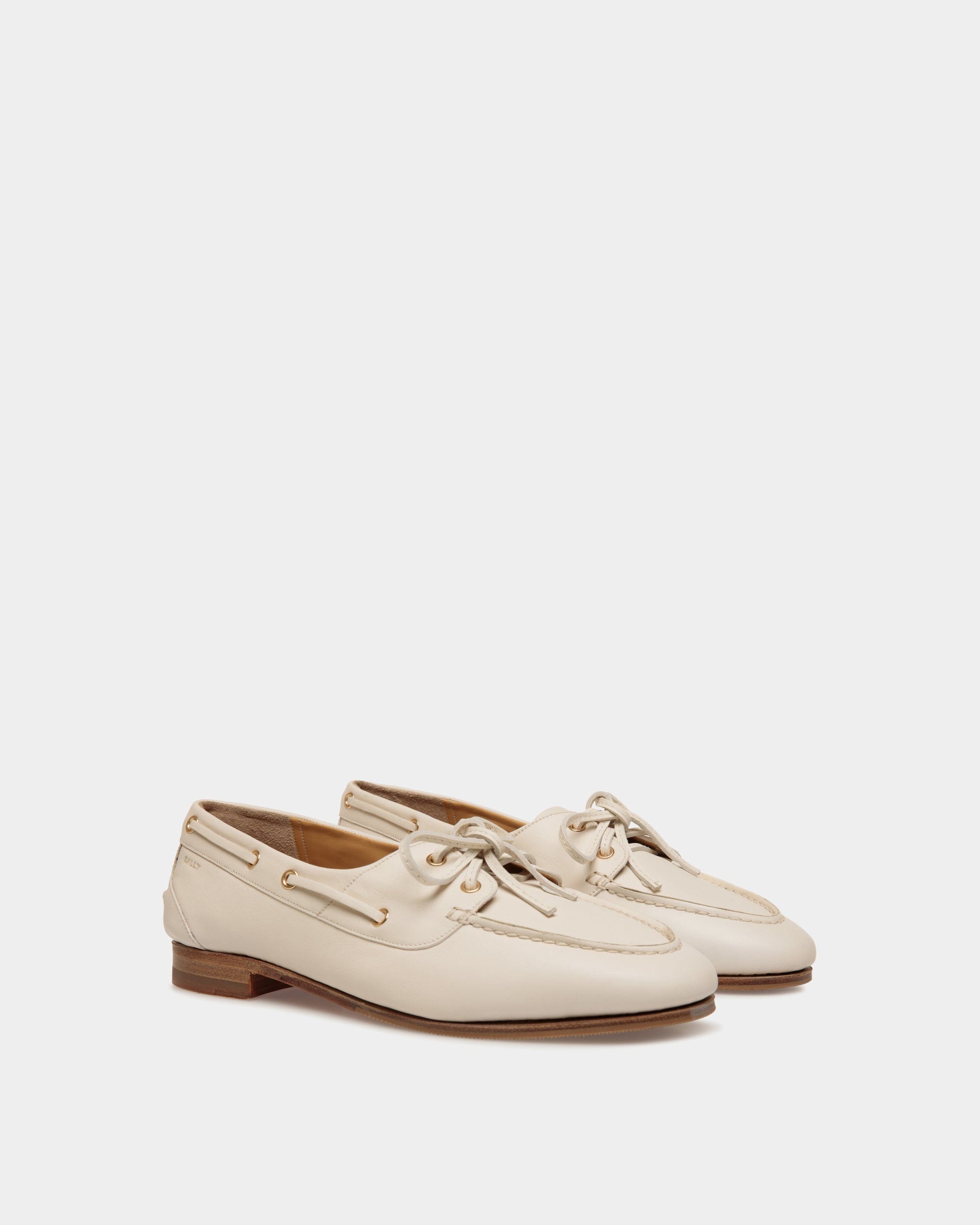 Plume Mokassin Aus Weißem Leder - Damen - Bally - 02