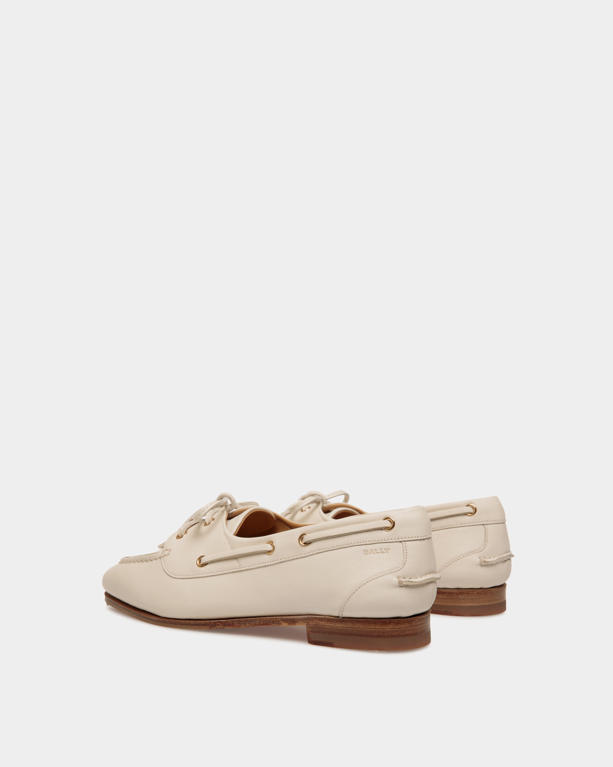 Plume Mokassin Aus Weißem Leder - Damen - Bally - 03