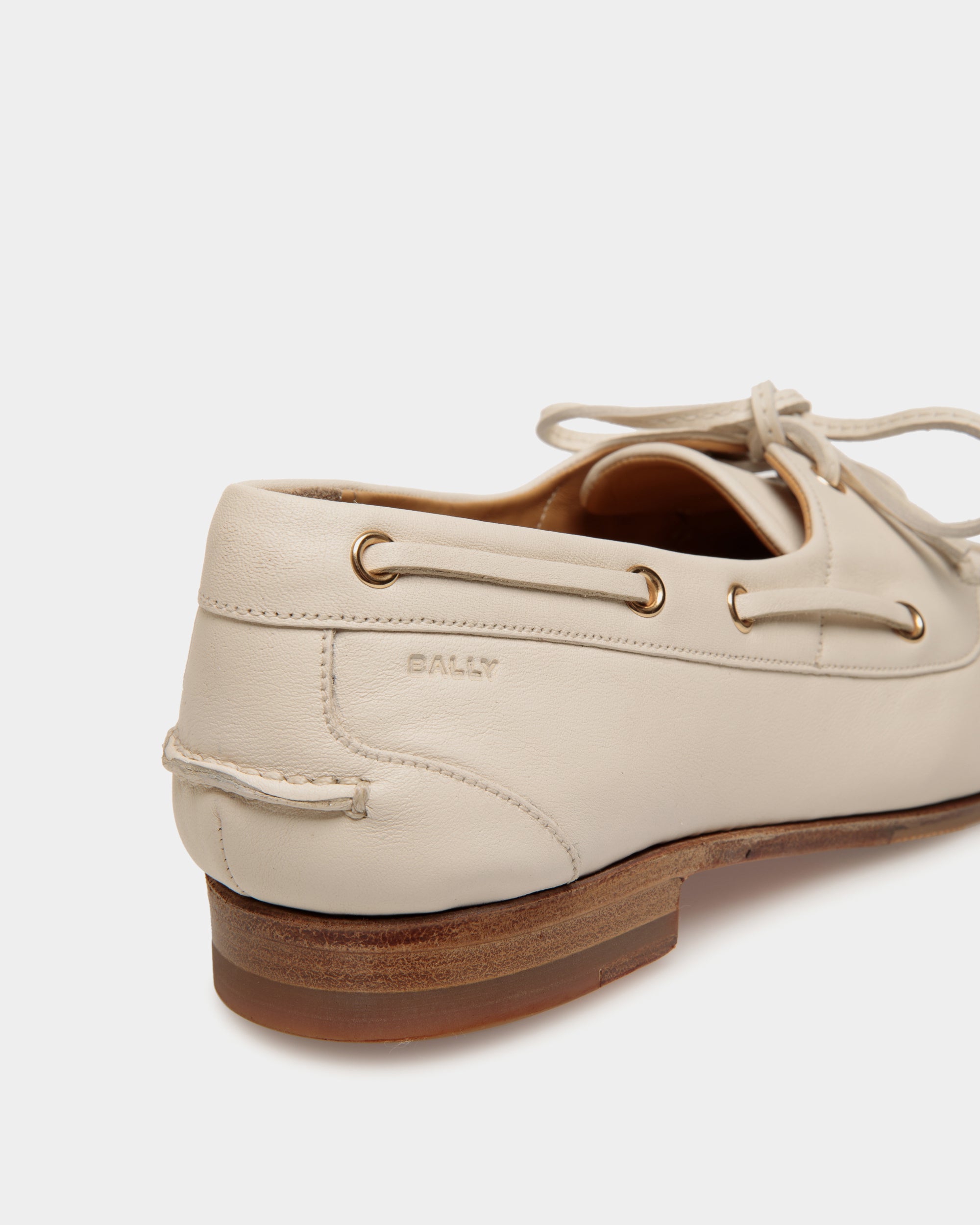 Plume Mokassin Aus Weißem Leder - Damen - Bally - 05