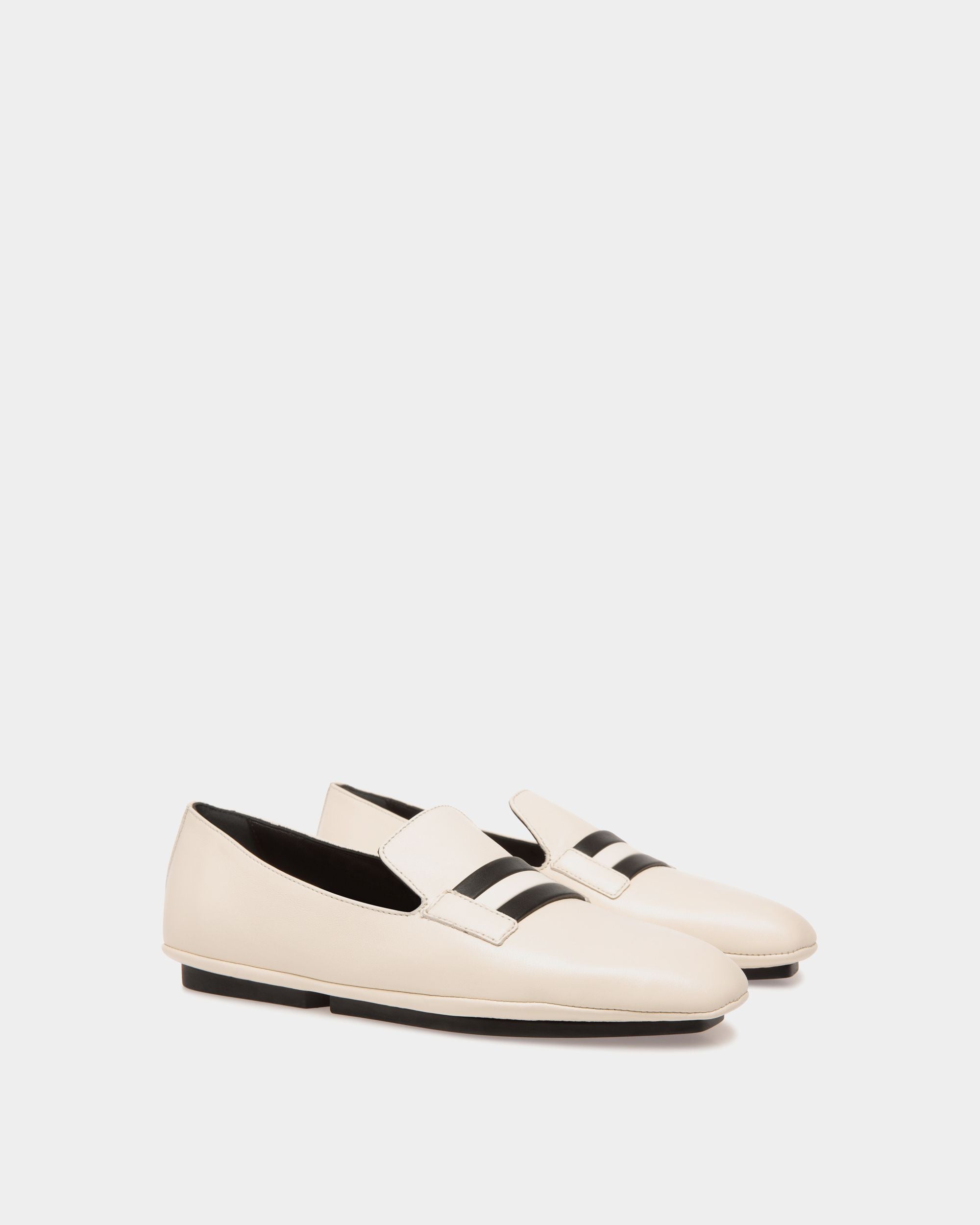 Slipper In White Leather - Damen - Bally - 02