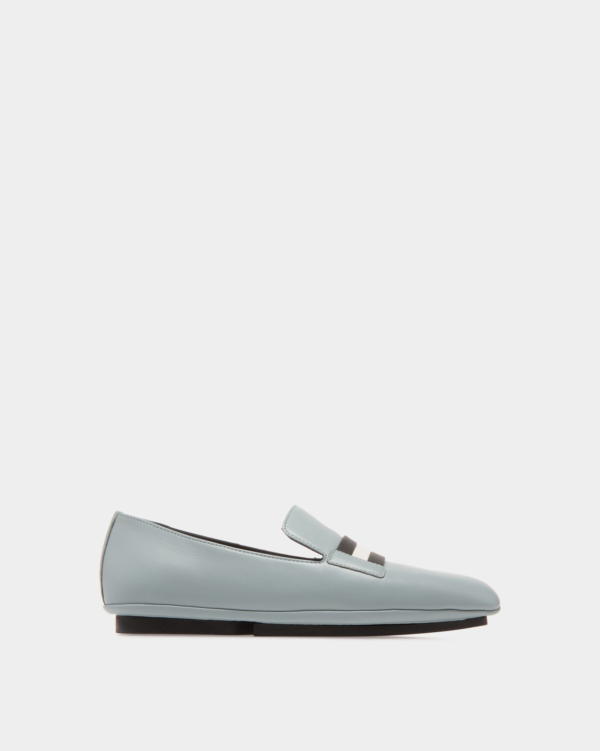 Slipper In Blue Leather - Damen - Bally - 01