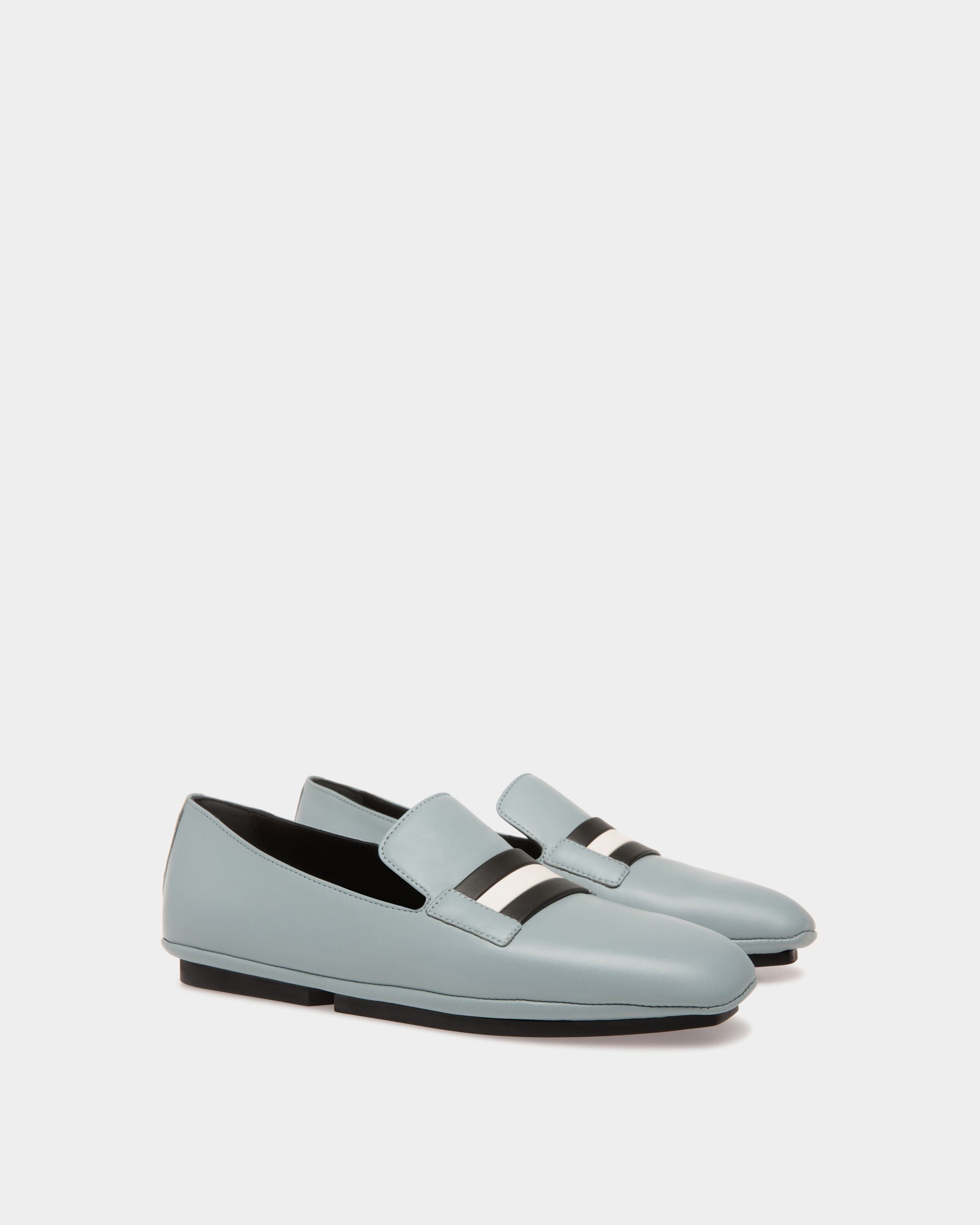 Slipper In Blue Leather - Damen - Bally - 02