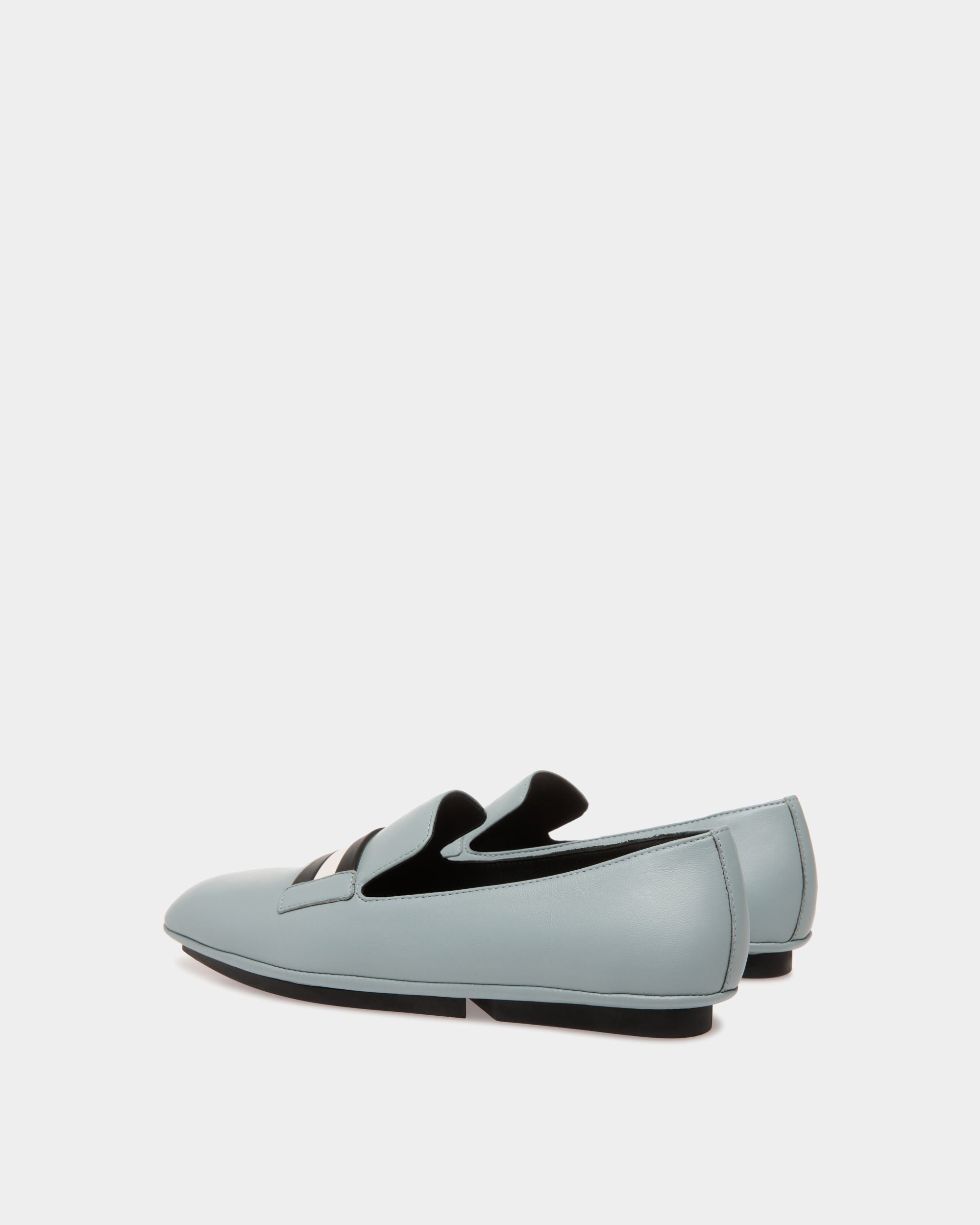 Slipper In Blue Leather - Damen - Bally - 03