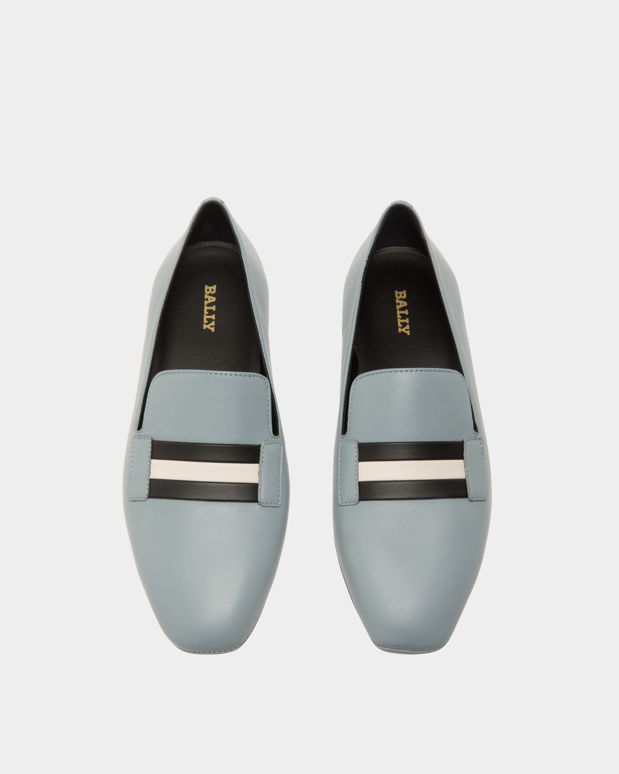 Slipper In Blue Leather - Damen - Bally - 04