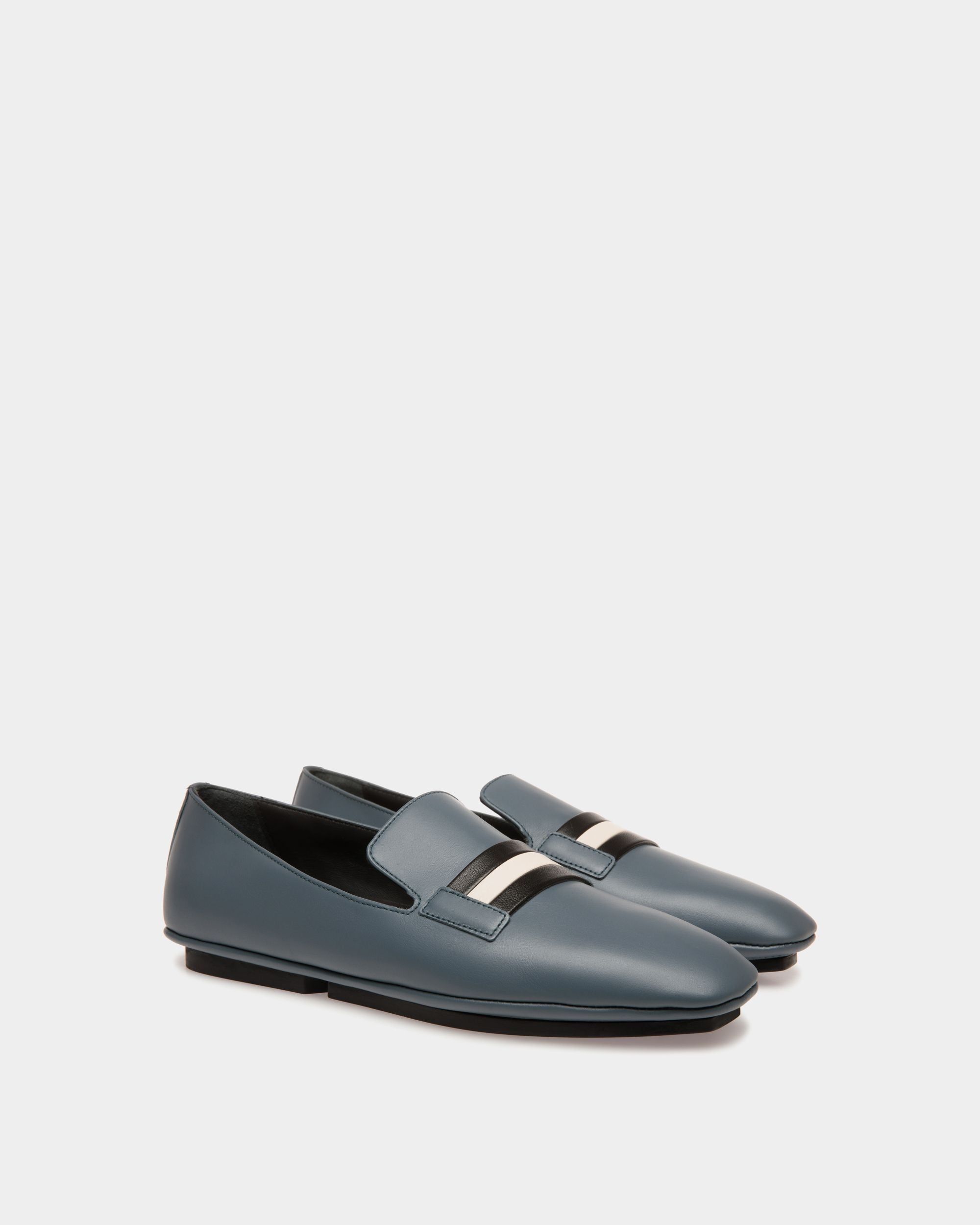 Flats In Blue Leather - Damen - Bally - 02