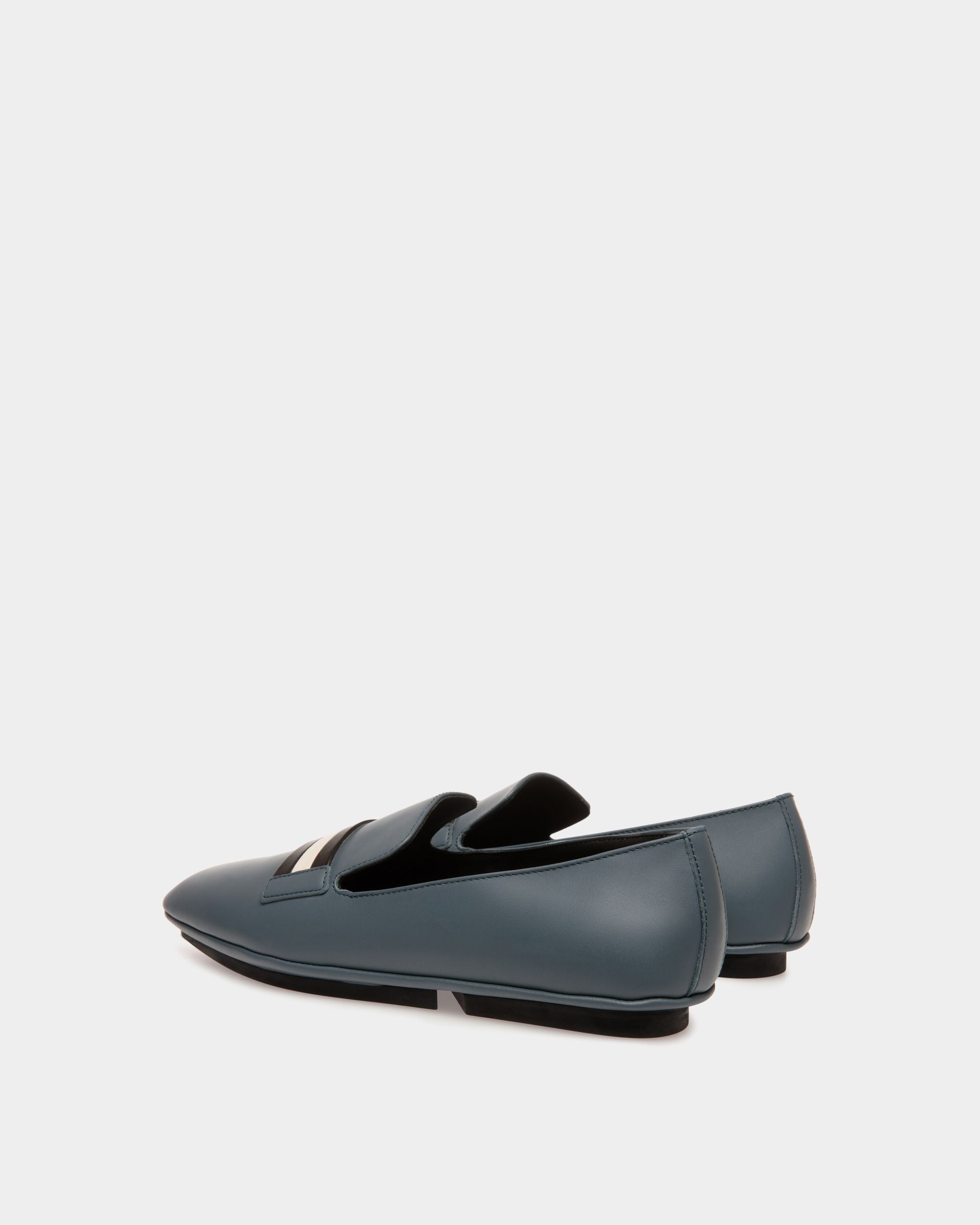 Flats In Blue Leather - Damen - Bally - 03