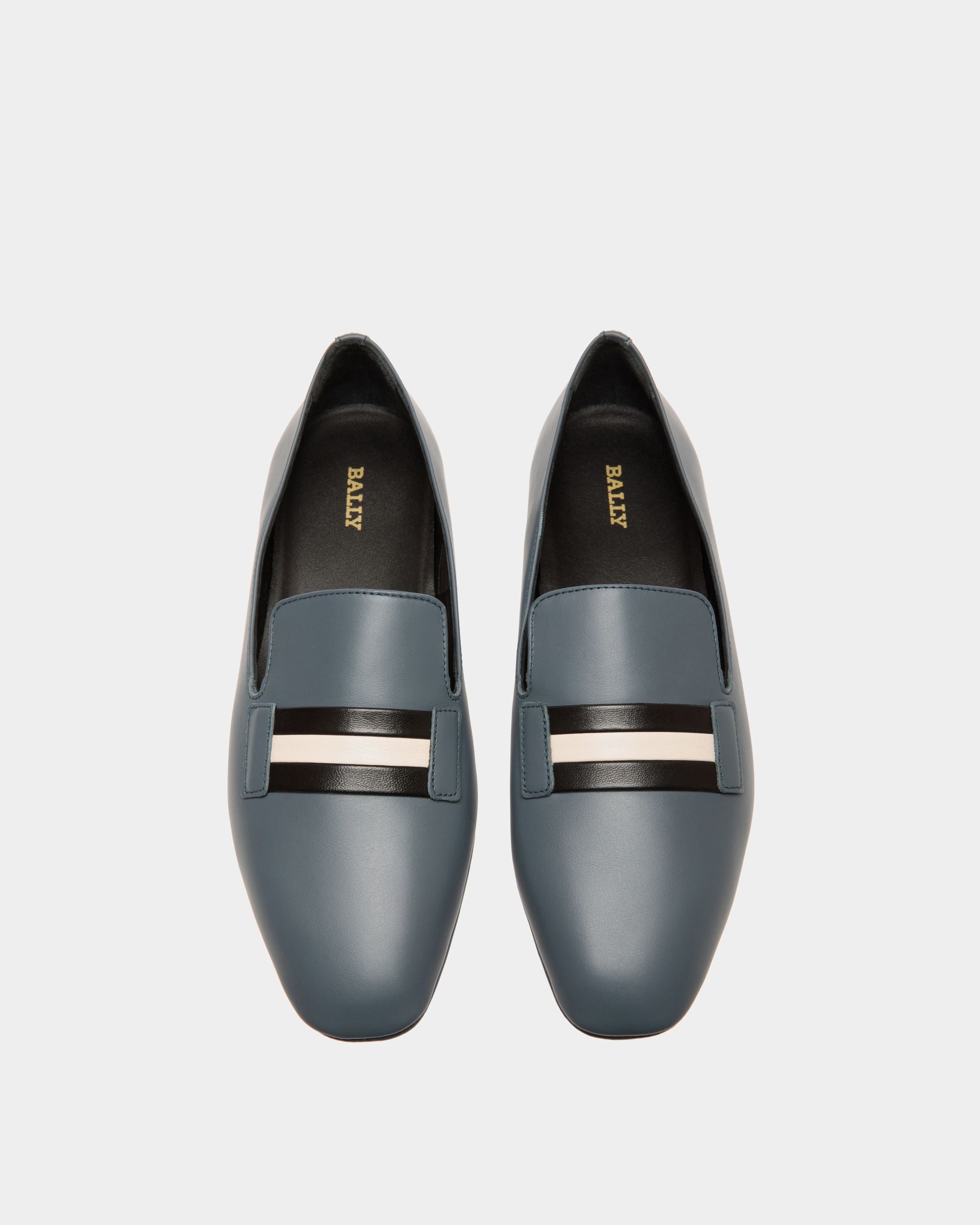 Flats In Blue Leather - Damen - Bally - 04