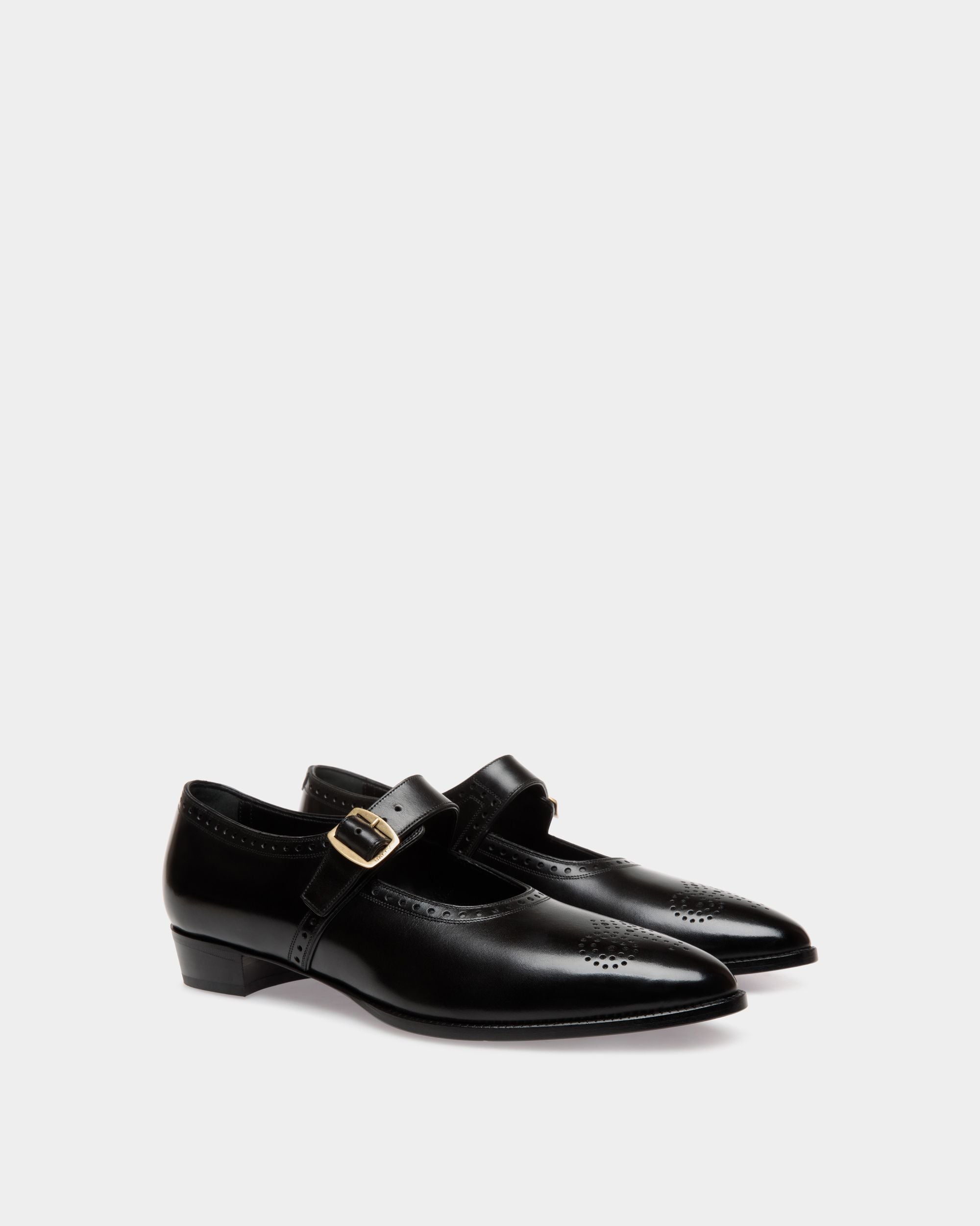 Glendale Flats In Black Leather - Damen - Bally - 02