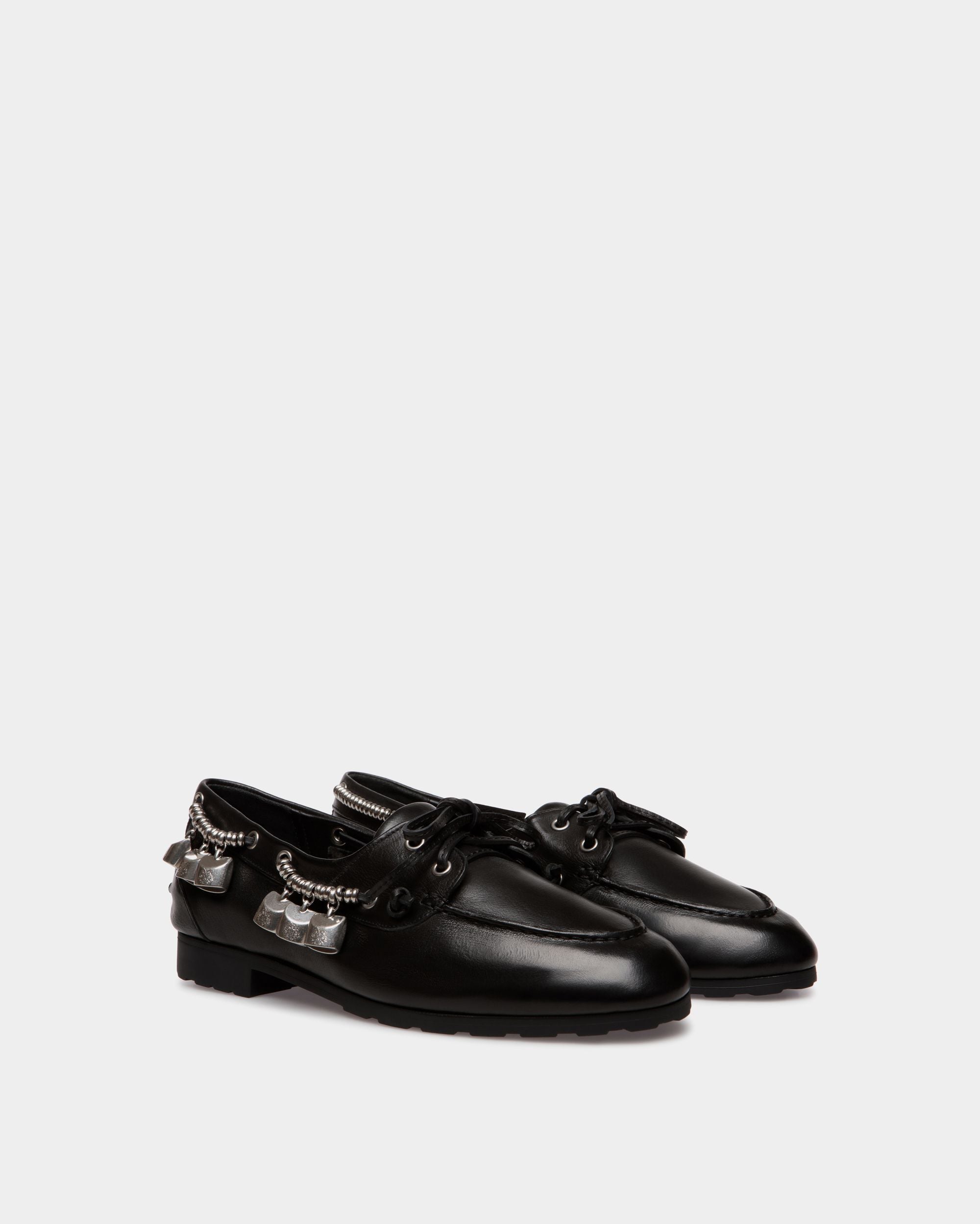 Plume Mokassin Aus Schwarzem Leder - Damen - Bally - 03