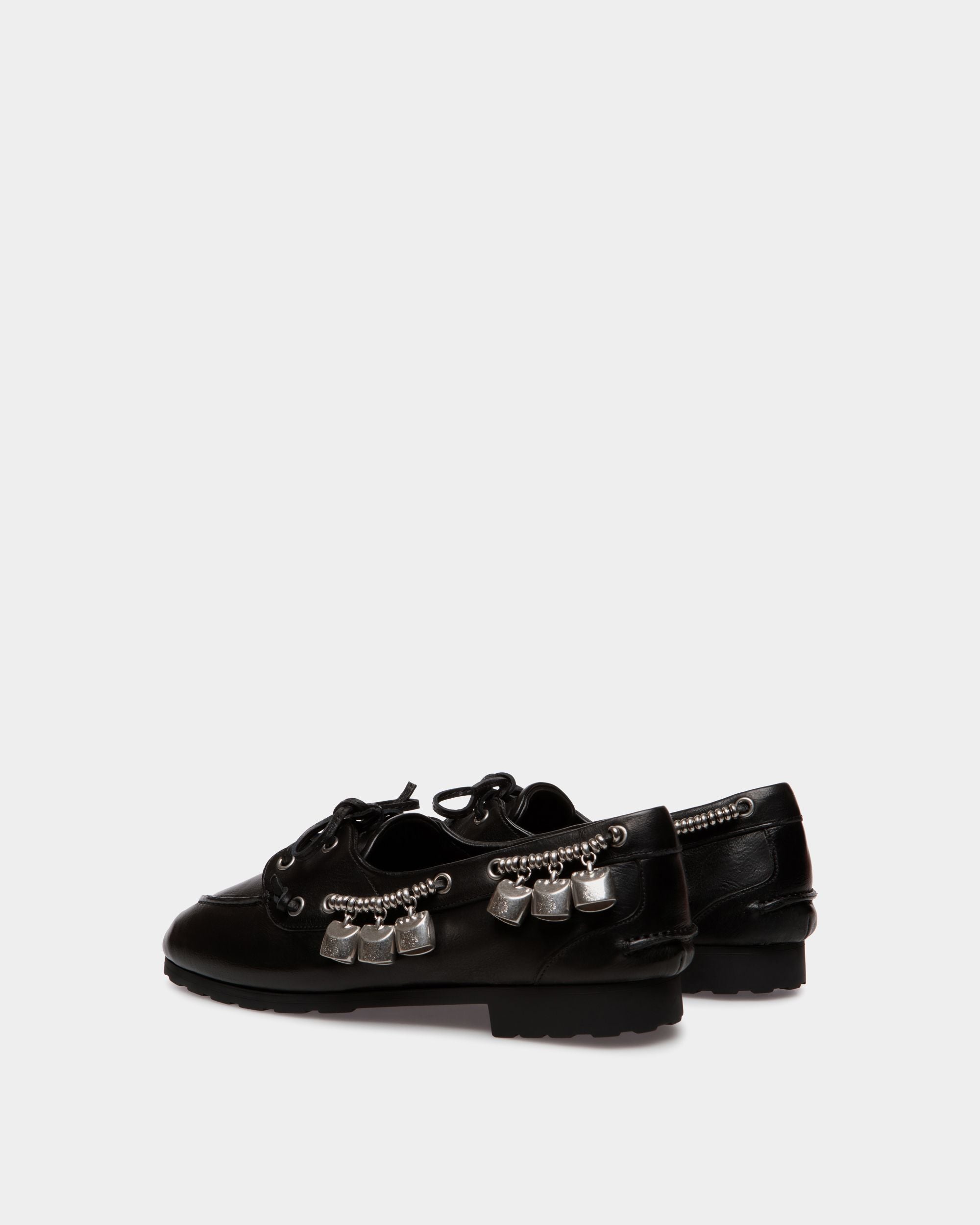 Plume Mokassin Aus Schwarzem Leder - Damen - Bally - 04