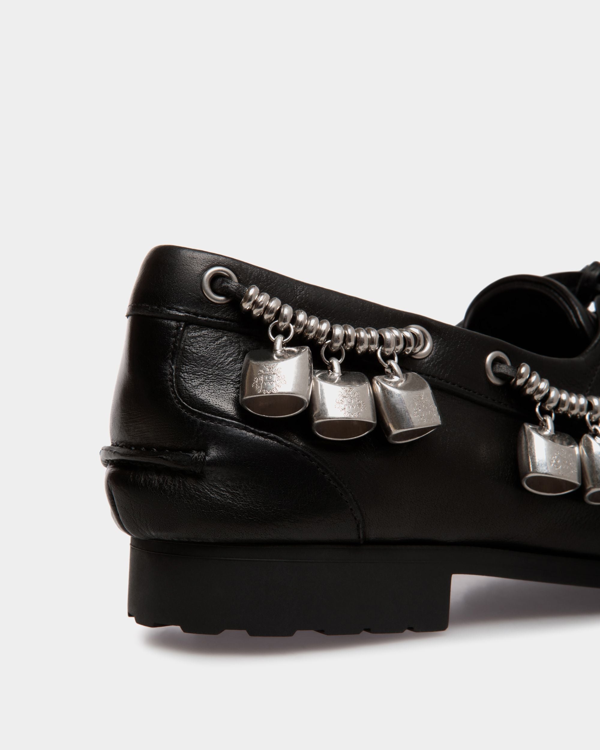Plume Mokassin Aus Schwarzem Leder - Damen - Bally - 06
