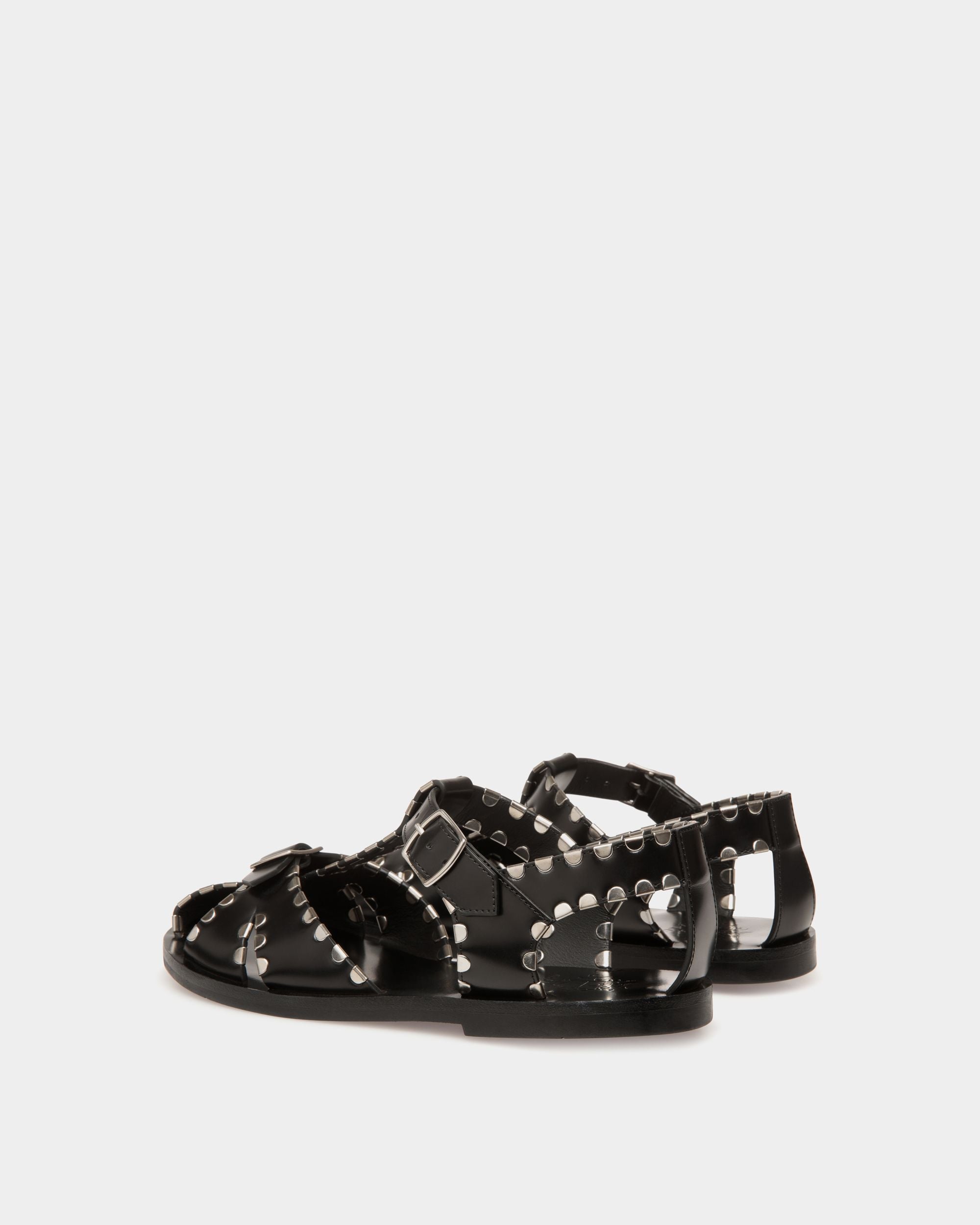 Flache Salis Sandalen Aus Leder In Schwarz - Damen - Bally - 03