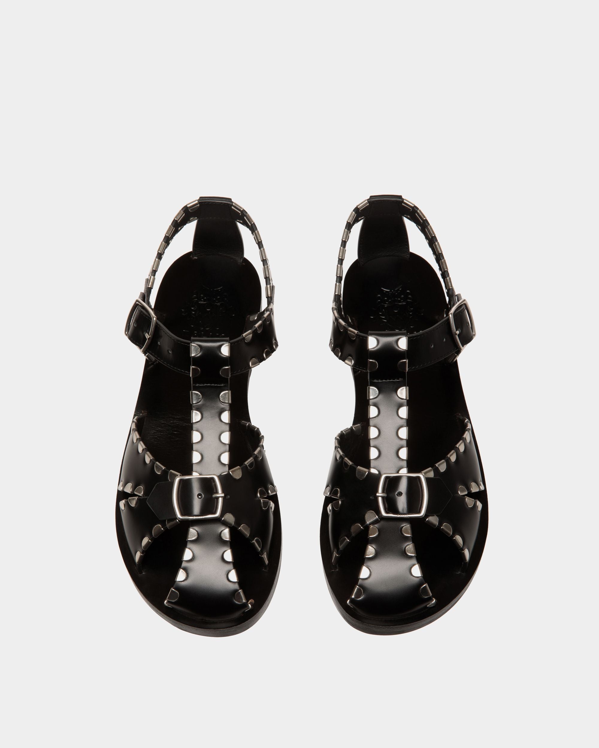 Flache Salis Sandalen Aus Leder In Schwarz - Damen - Bally - 04