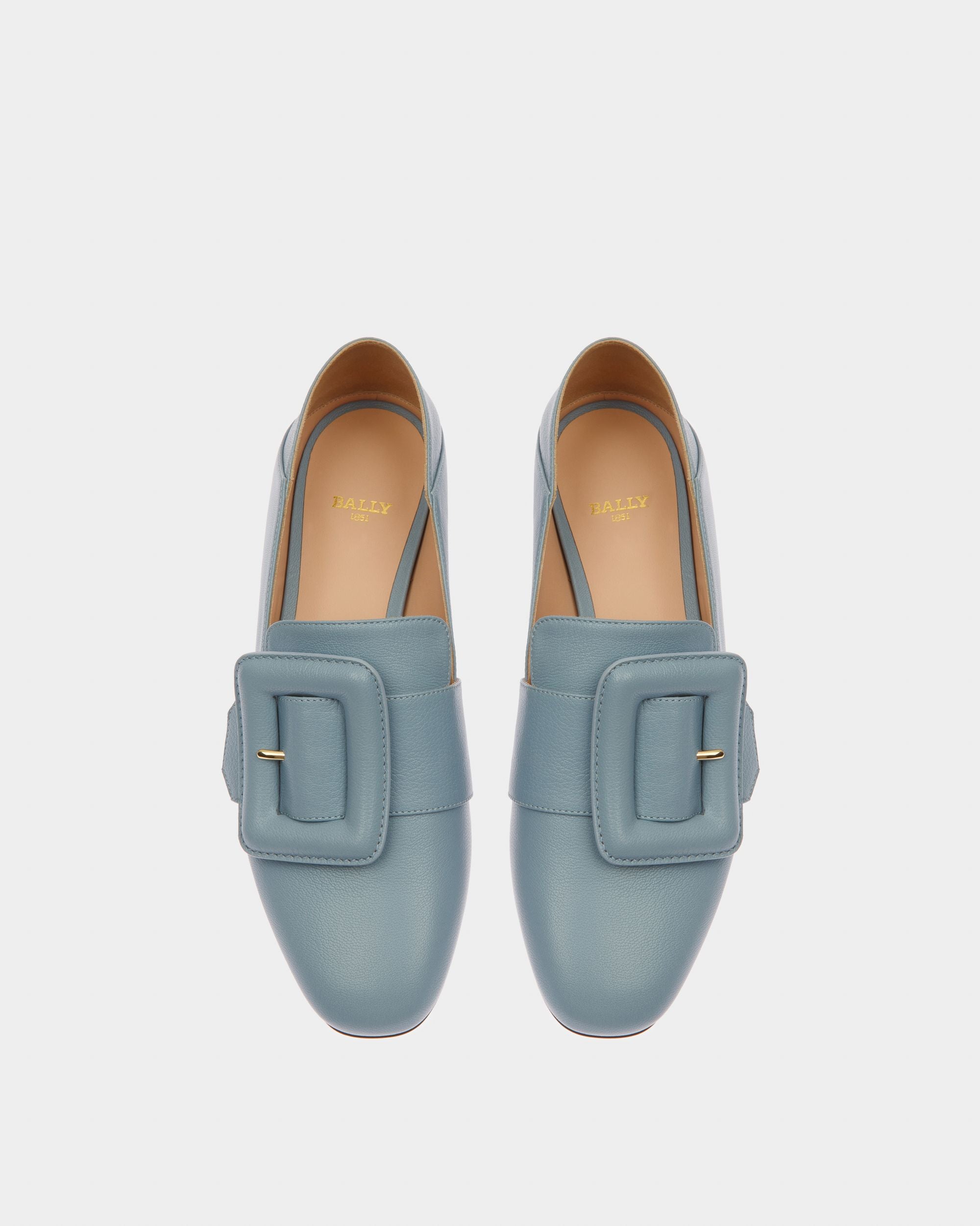 Janelle Leder-Loafer In Hellblau - Damen - Bally - 02