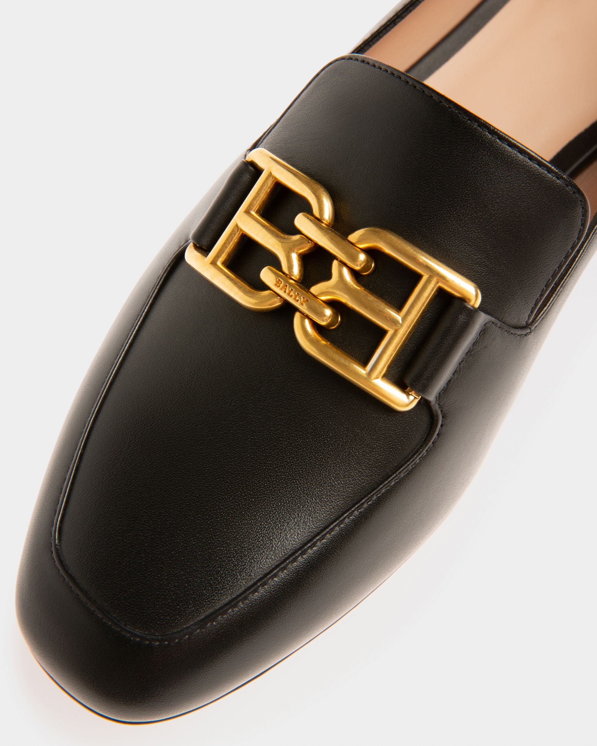 Ellah Flat Loafer Aus Schwarzem Leder - Damen - Bally - 04