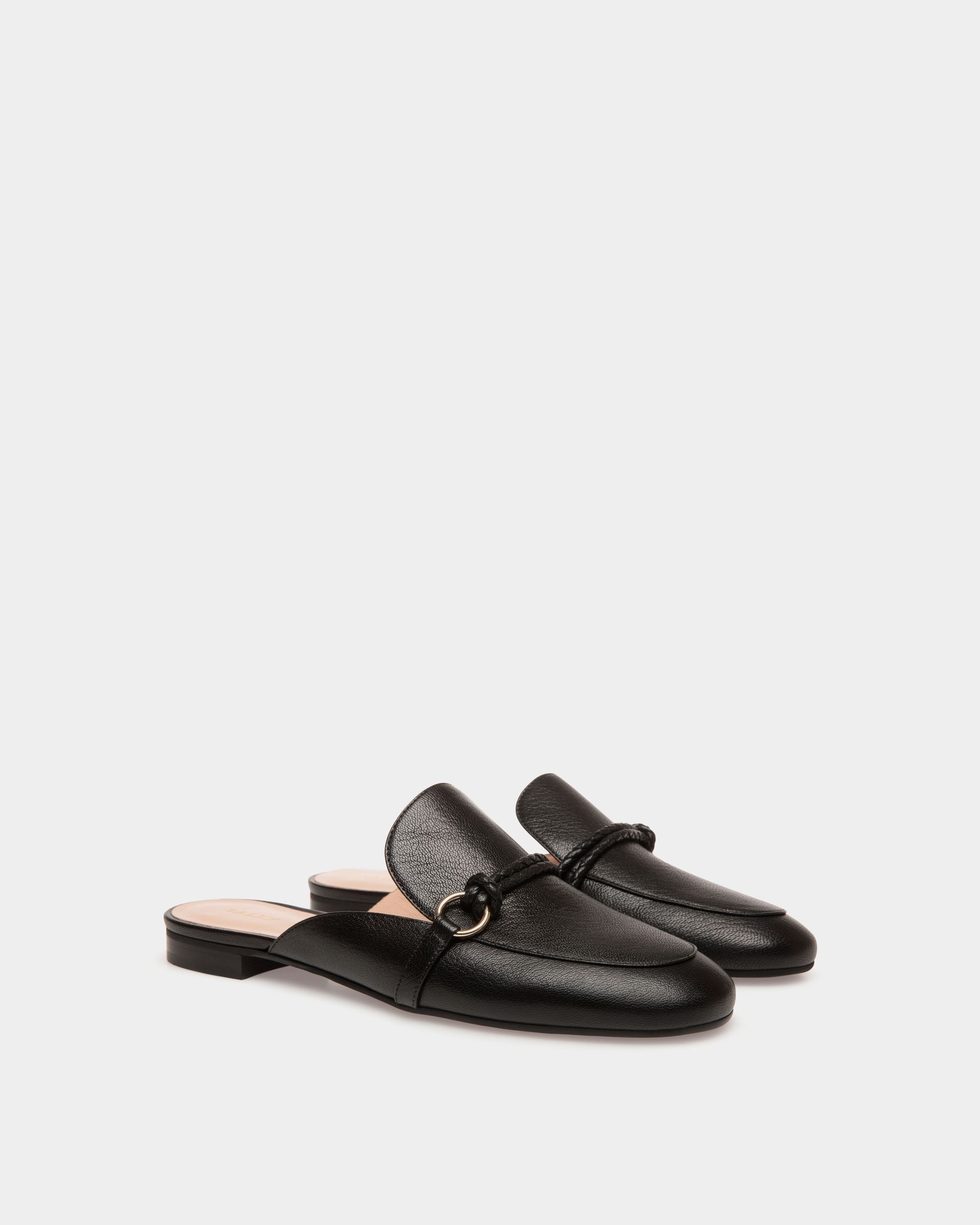Flats In Black Leather - Damen - Bally - 02