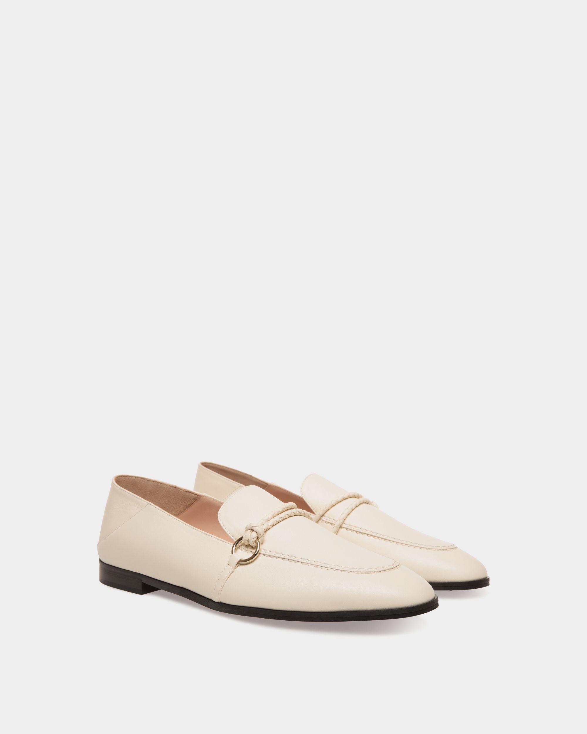 Flat Pump In White Lamb - Damen - Bally - 02