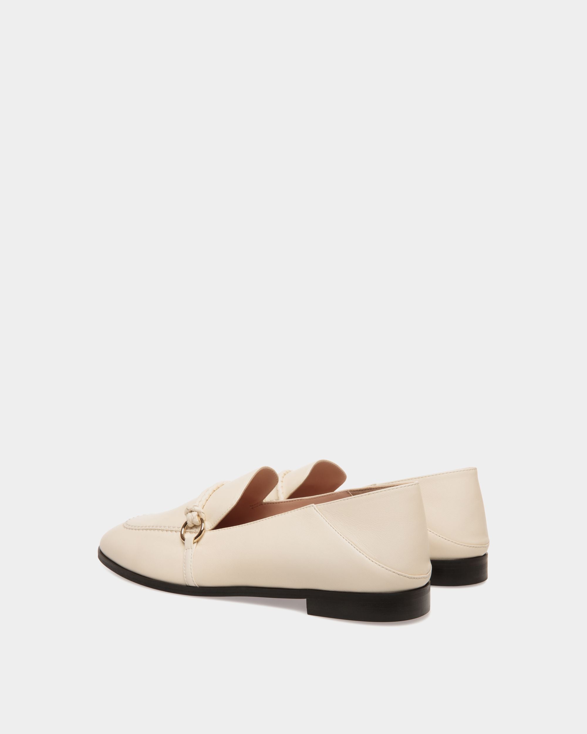Flat Pump In White Lamb - Damen - Bally - 03