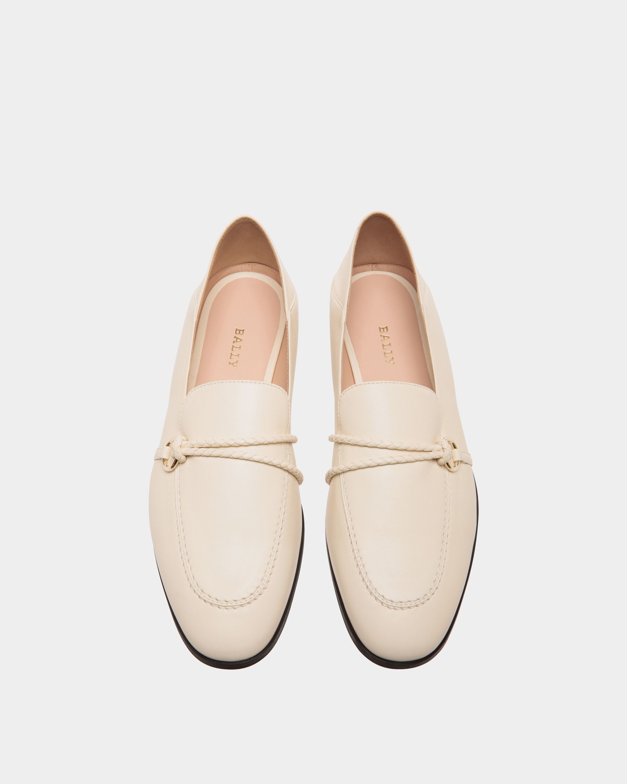 Flat Pump In White Lamb - Damen - Bally - 04