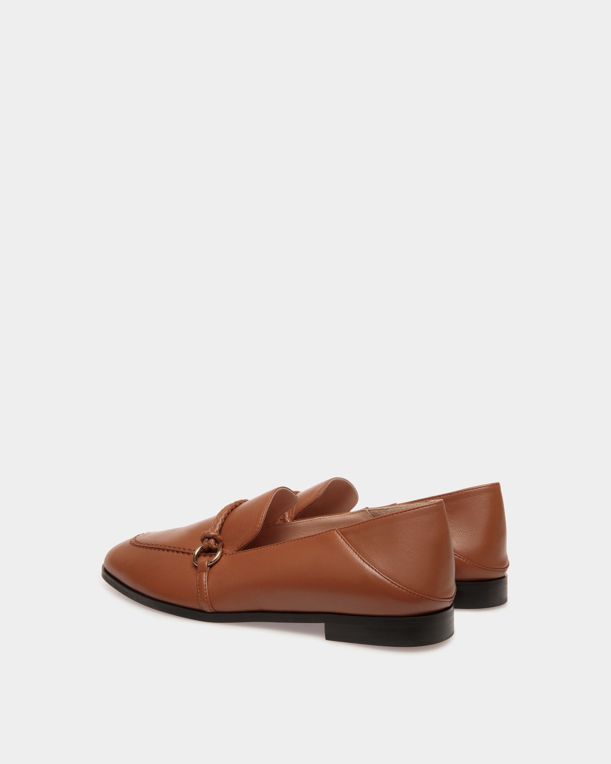 Flats In Grey Leather - Damen - Bally - 03
