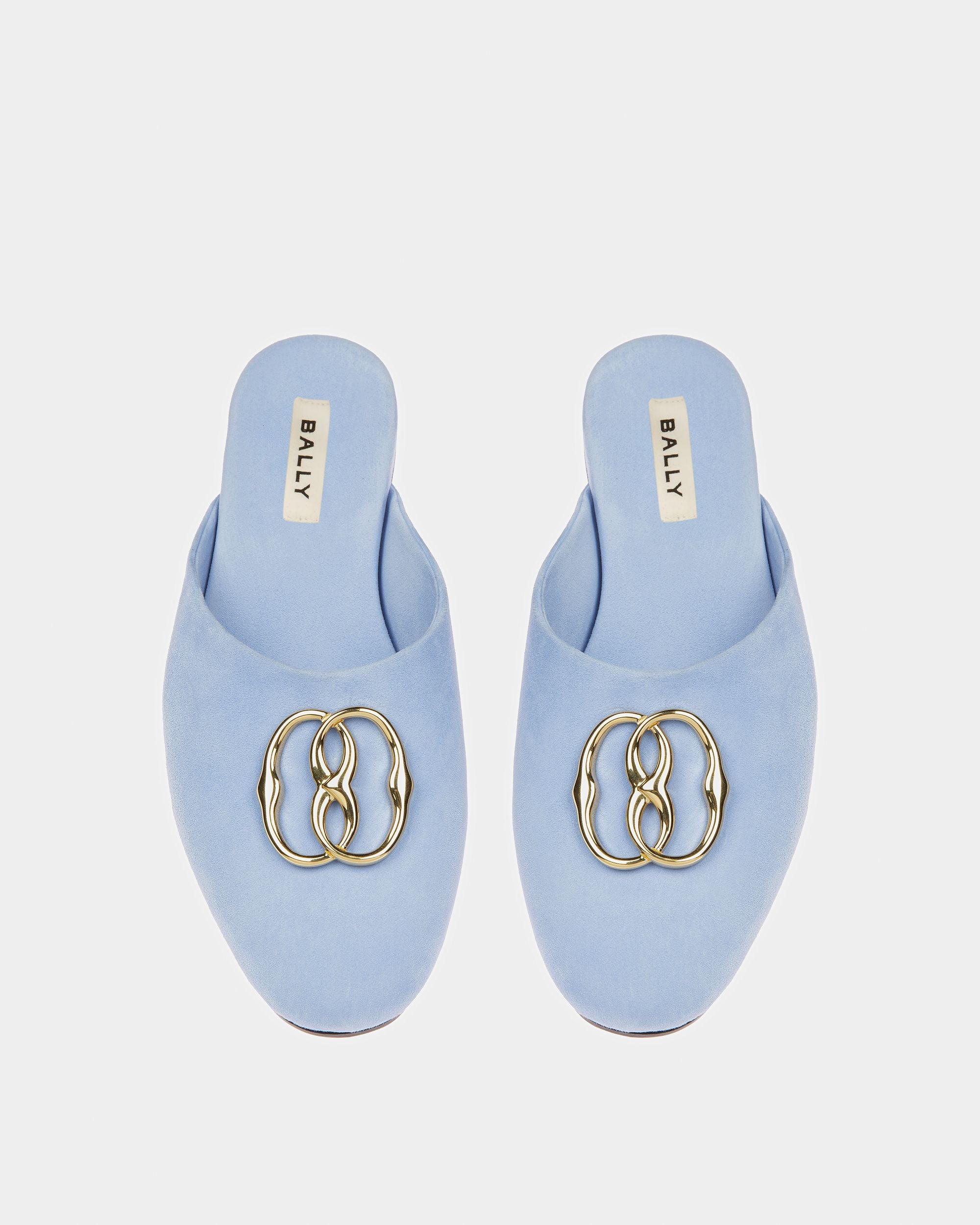Emblem Slipper Aus Veloursleder - Damen - Bally - 02