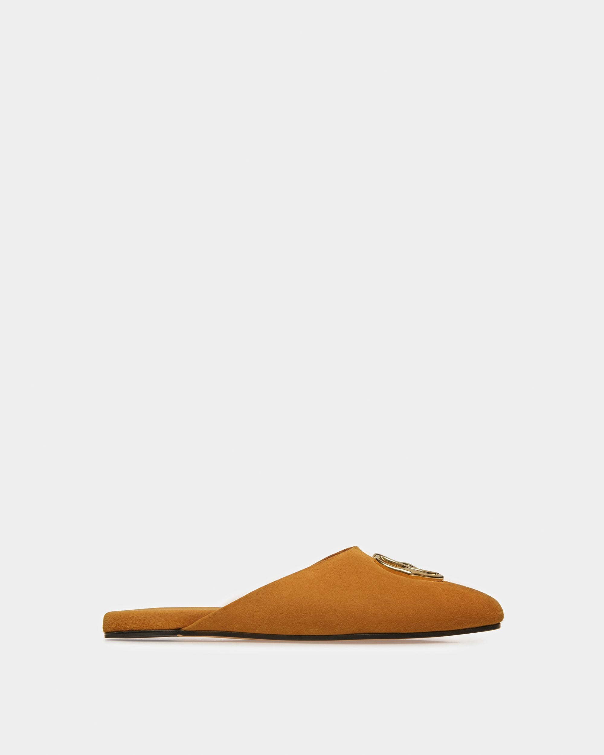 Emblem Slipper Aus Veloursleder - Damen - Bally - 01