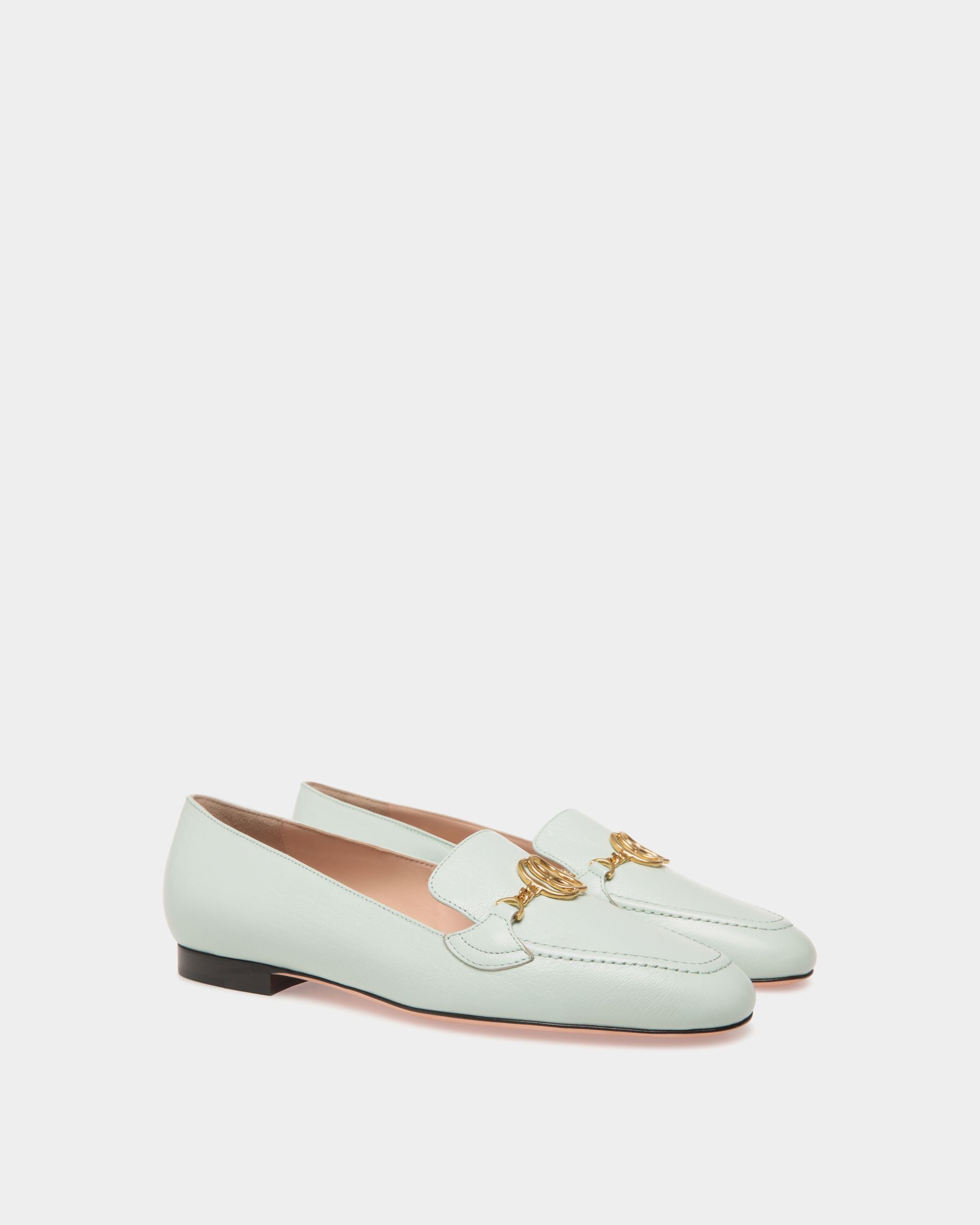 Loafer In Blue Leather - Damen - Bally - 02