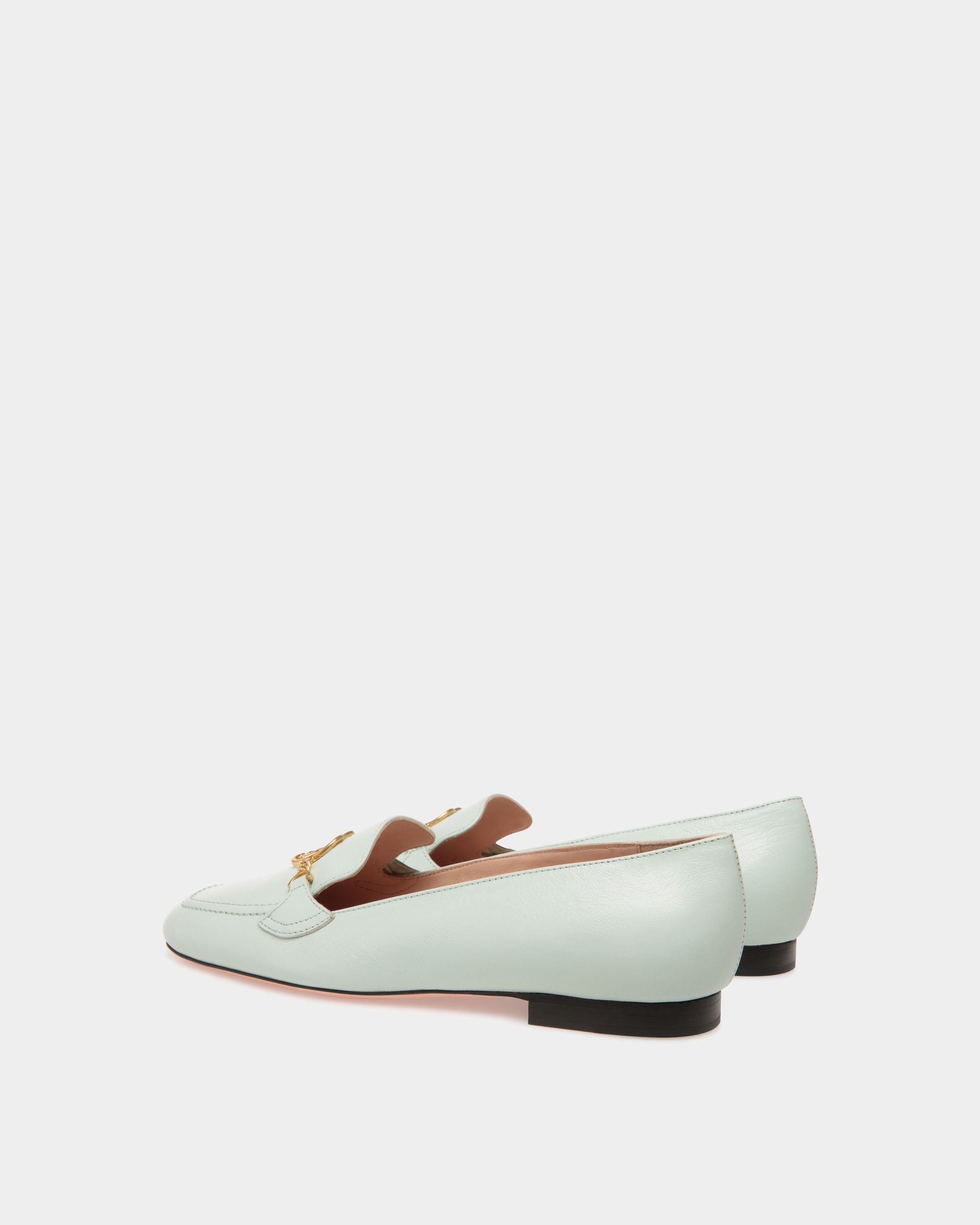 Loafer In Blue Leather - Damen - Bally - 03