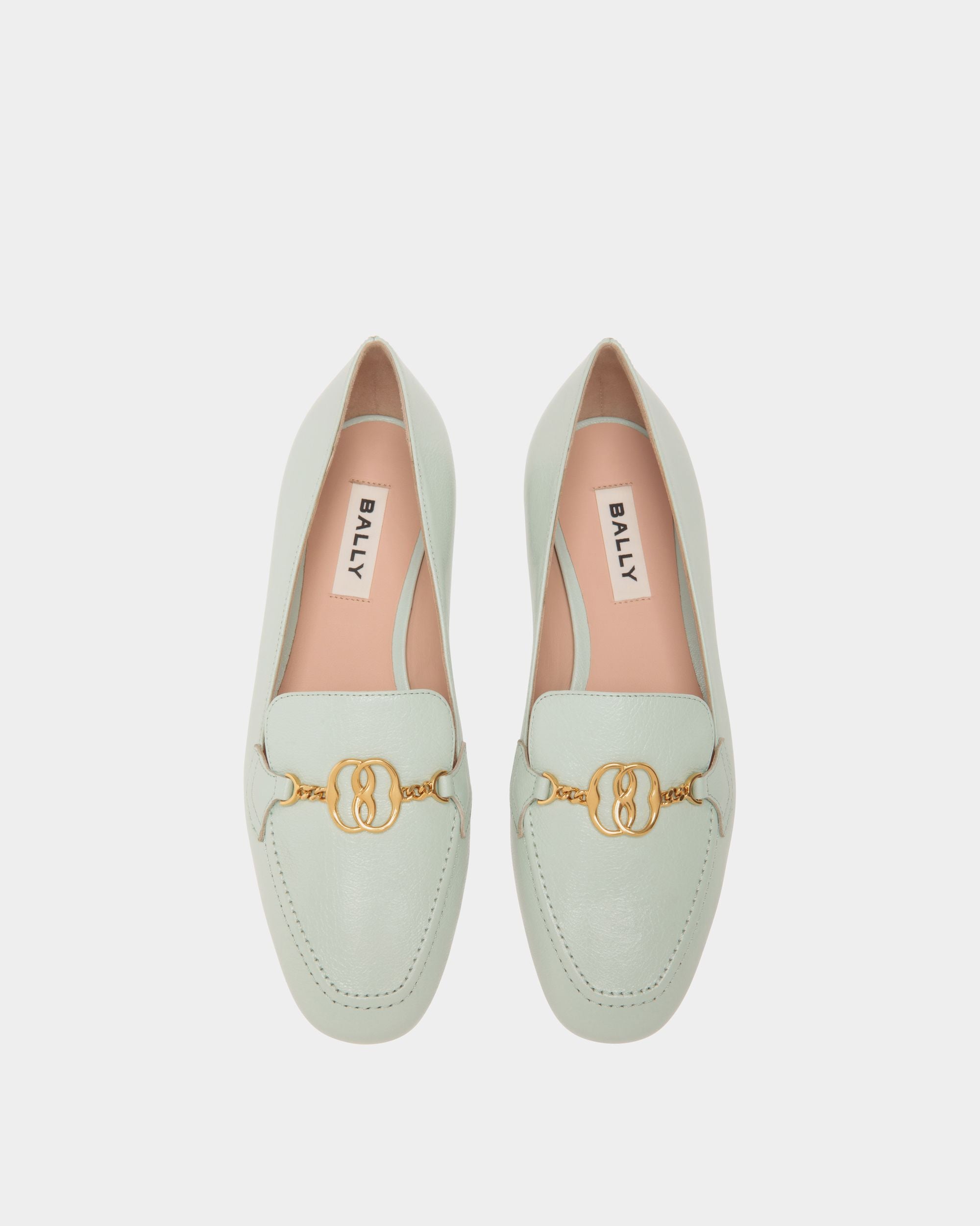 Loafer In Blue Leather - Damen - Bally - 04