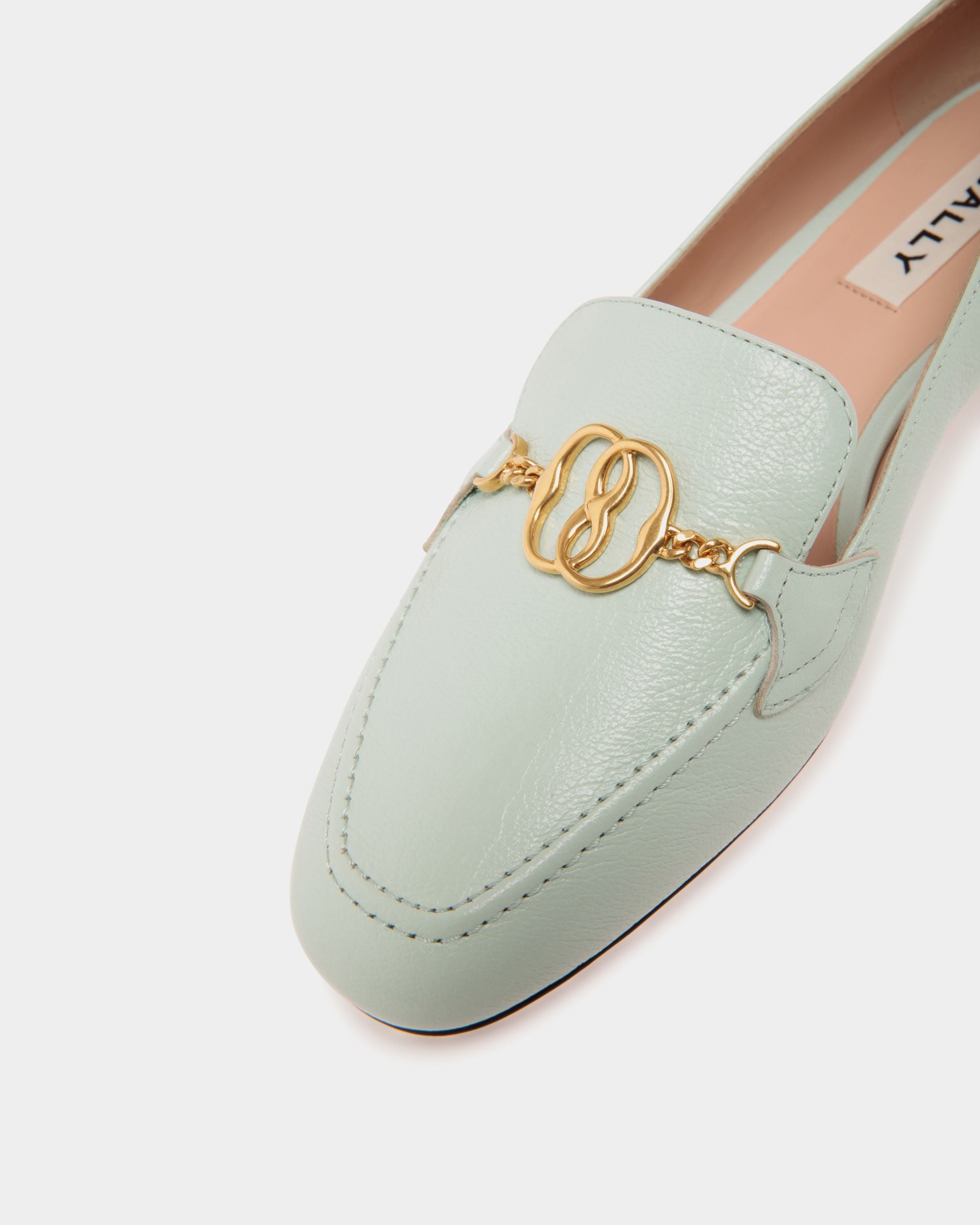 Loafer In Blue Leather - Damen - Bally - 05