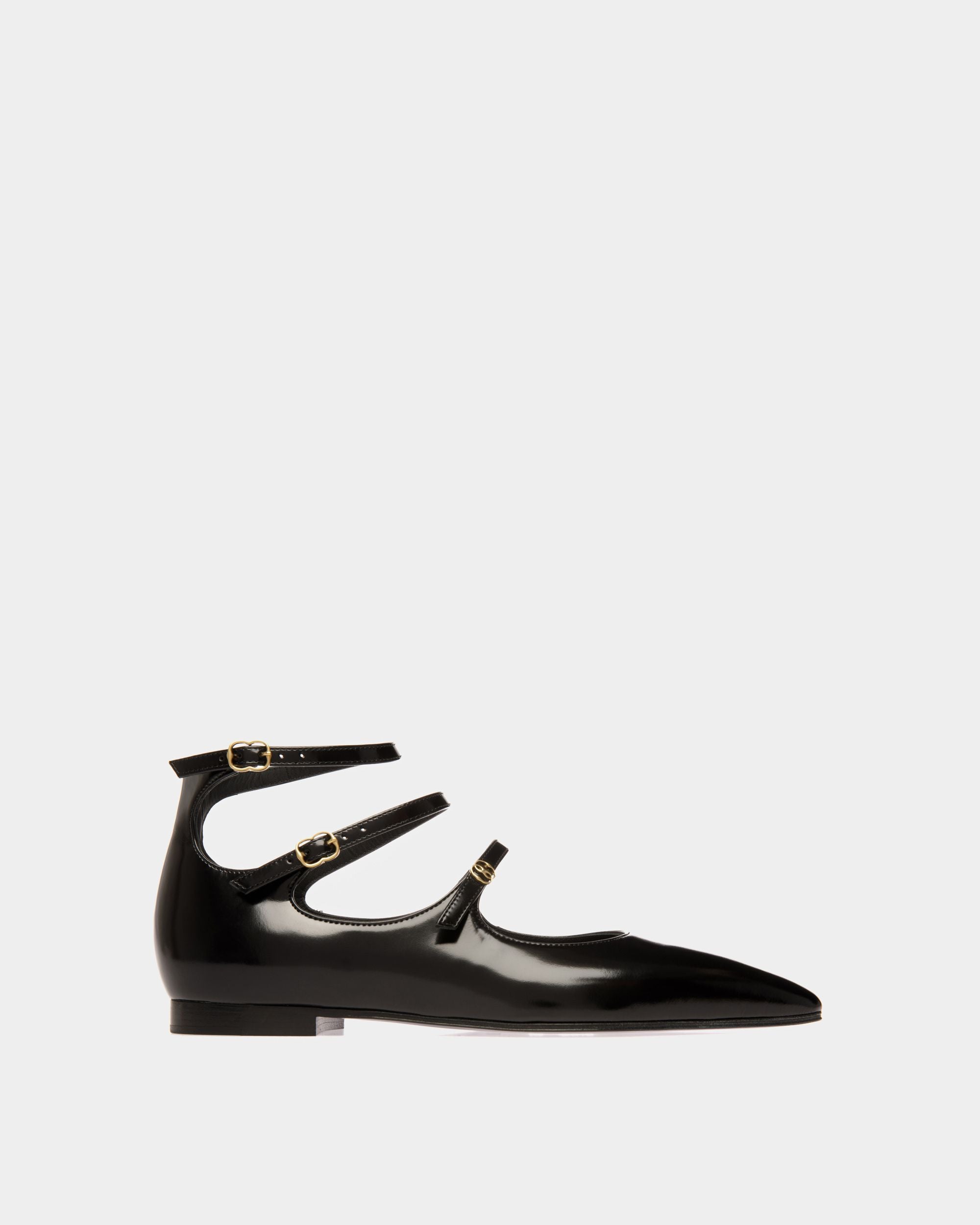 Marilou Ballerina Aus Leder In Schwarz - Damen - Bally - 01