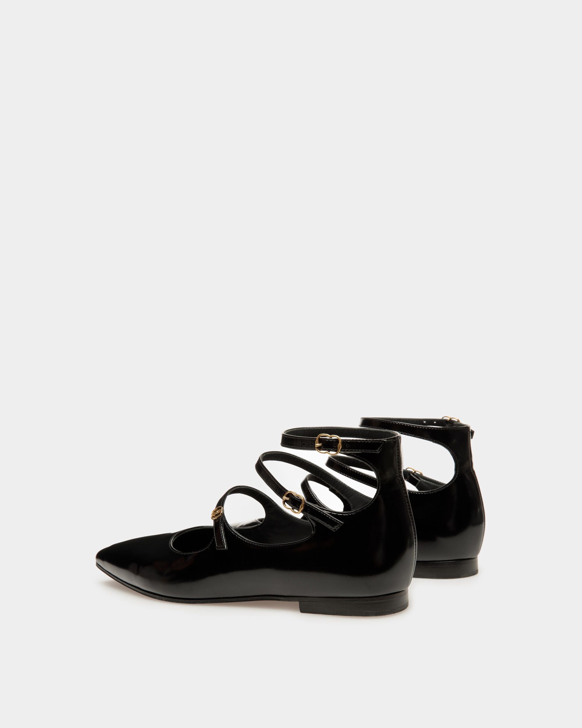 Marilou Ballerina Aus Leder In Schwarz - Damen - Bally - 04