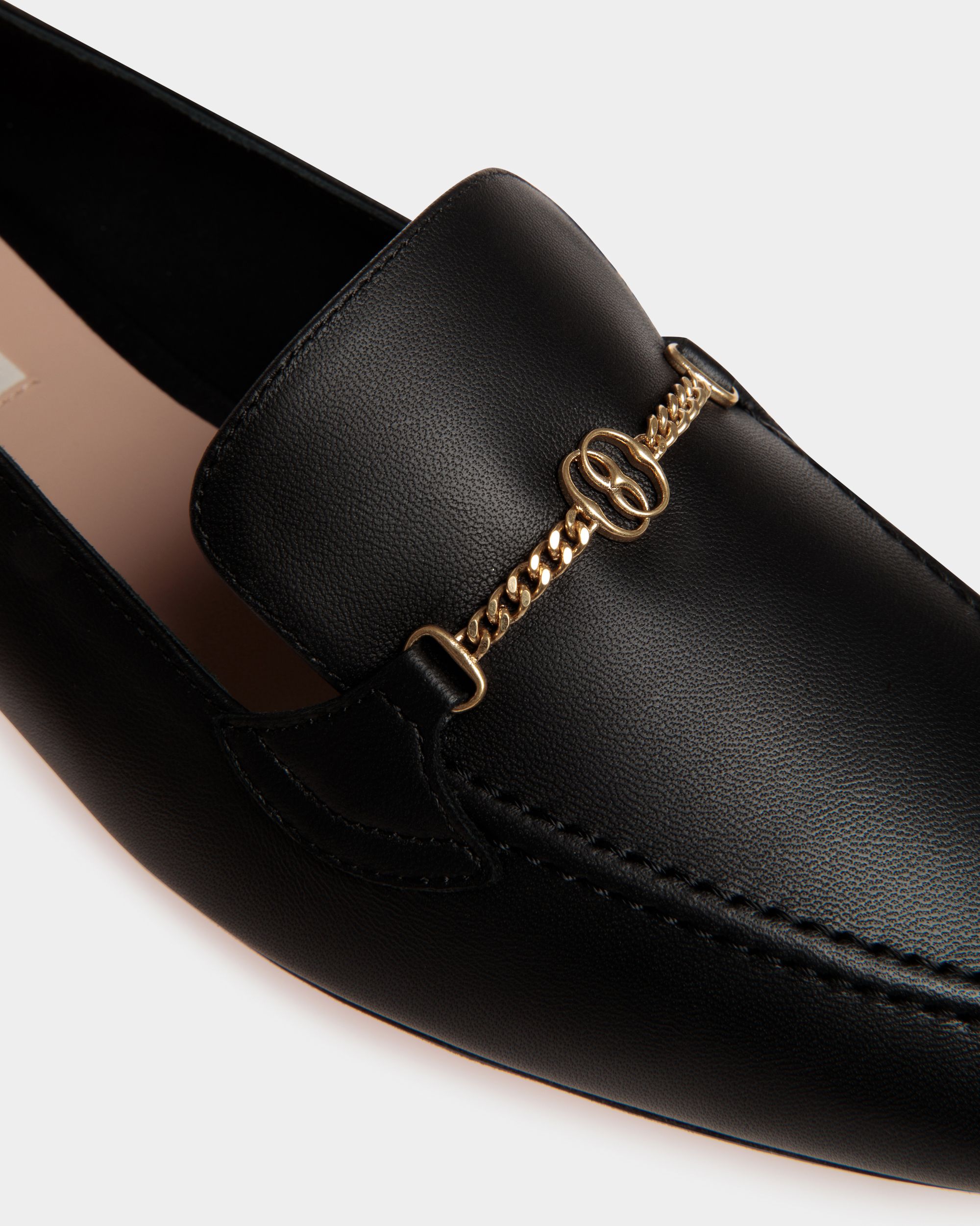 Daily-Emblem Loafer Aus Schwarzem Leder - Damen - Bally - 04
