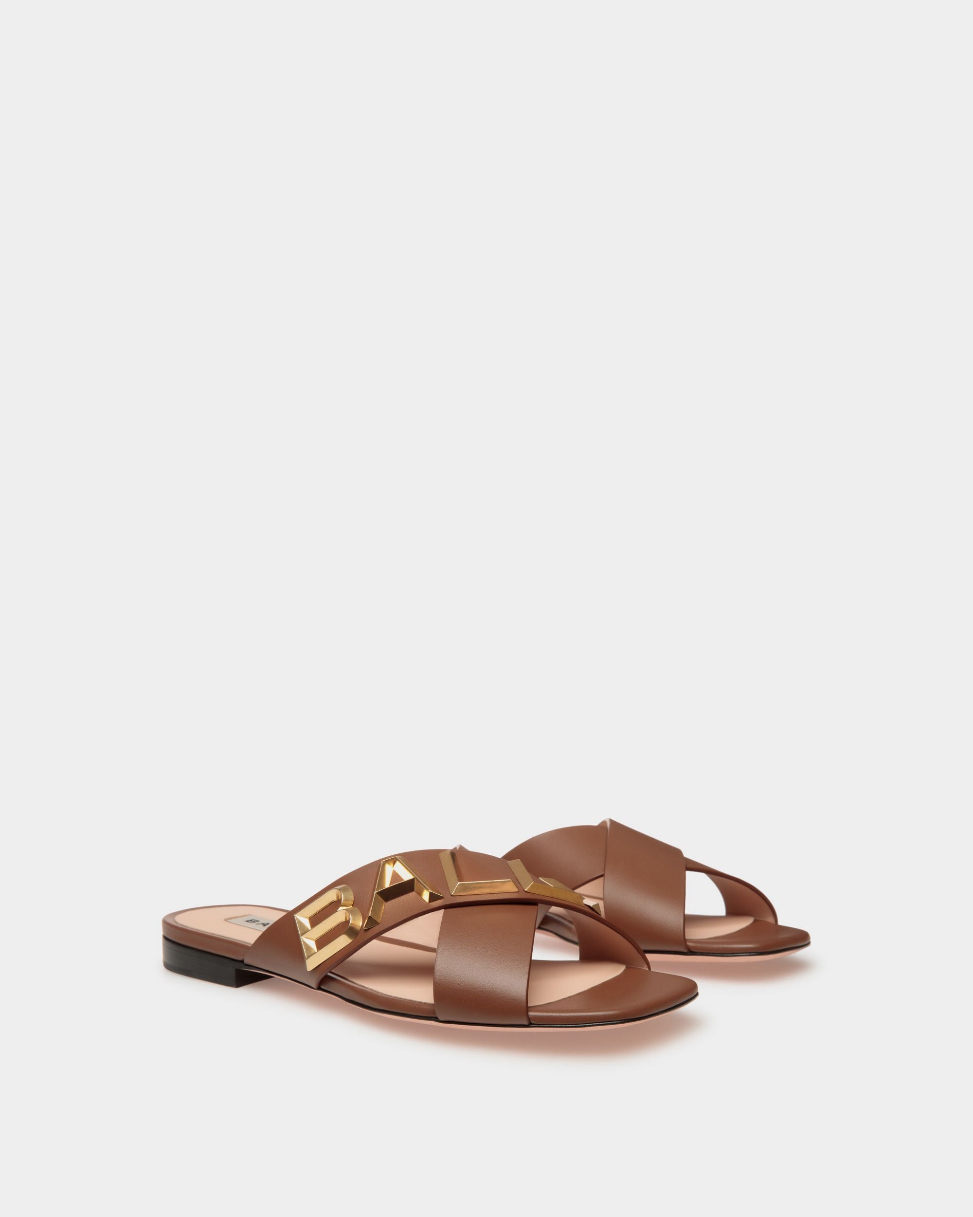Flache Bally Spell Pantolette Aus Leder - Damen - Bally - 02
