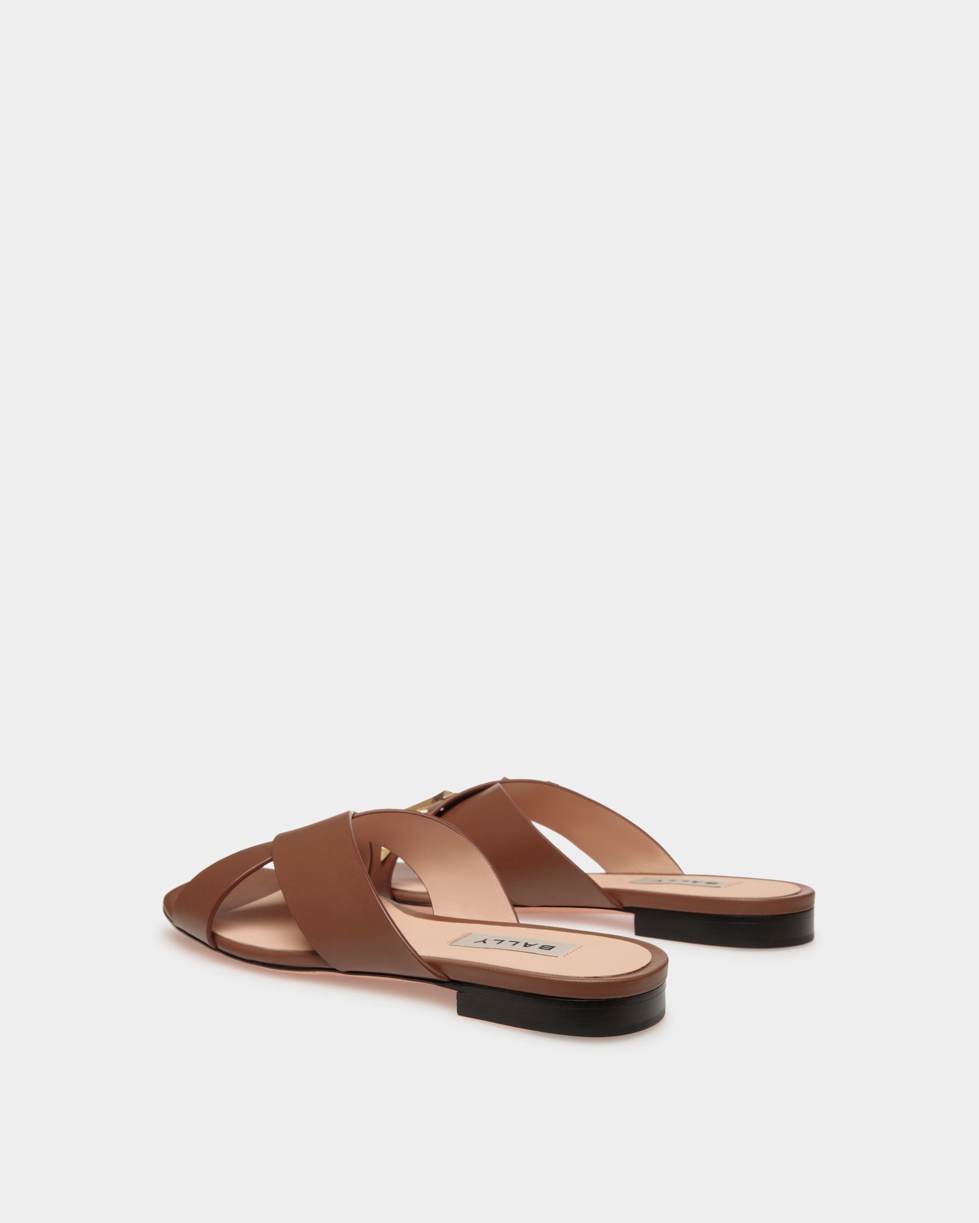 Flache Bally Spell Pantolette Aus Leder - Damen - Bally - 03