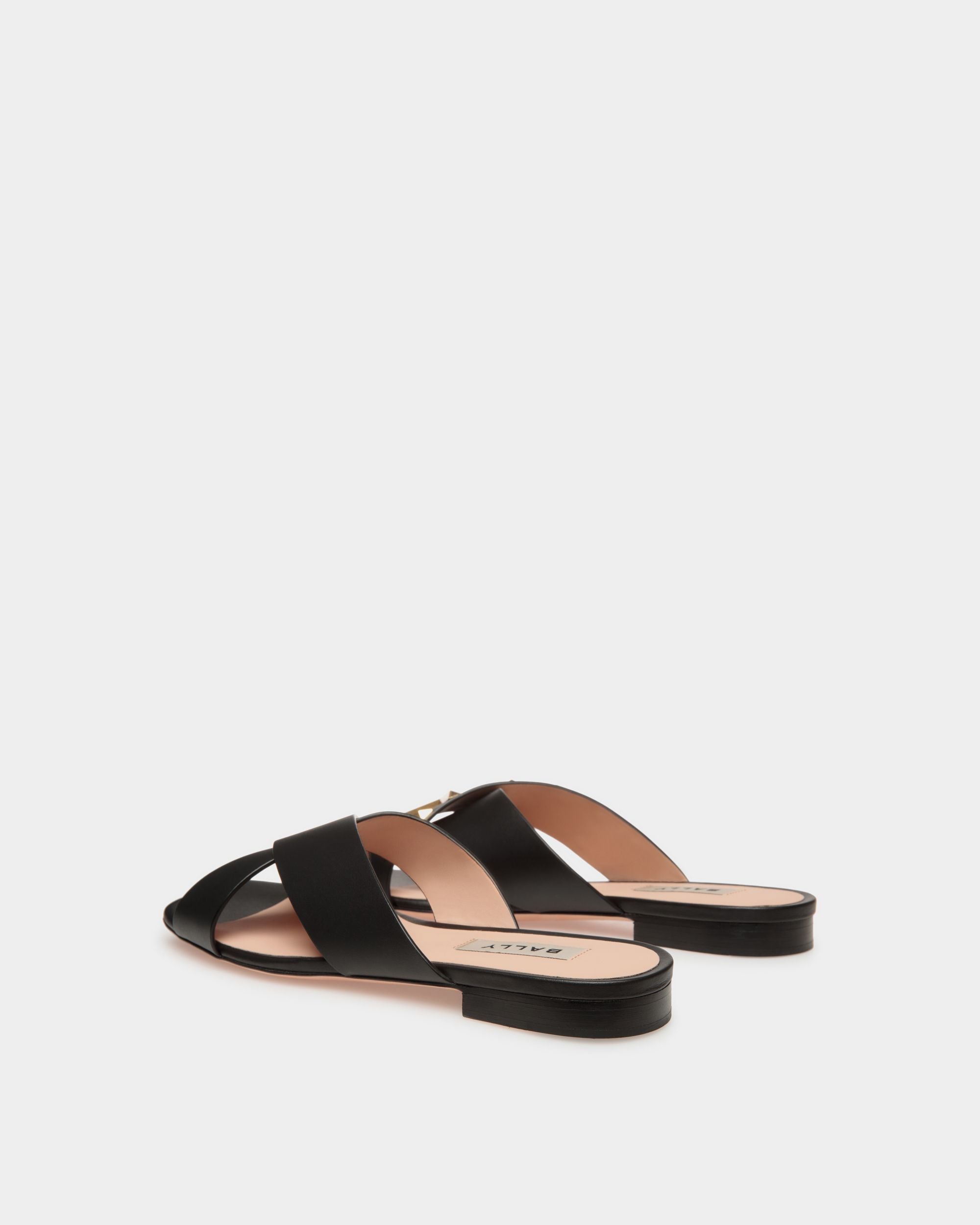 Flache Bally Spell Pantolette Aus Leder - Damen - Bally - 03