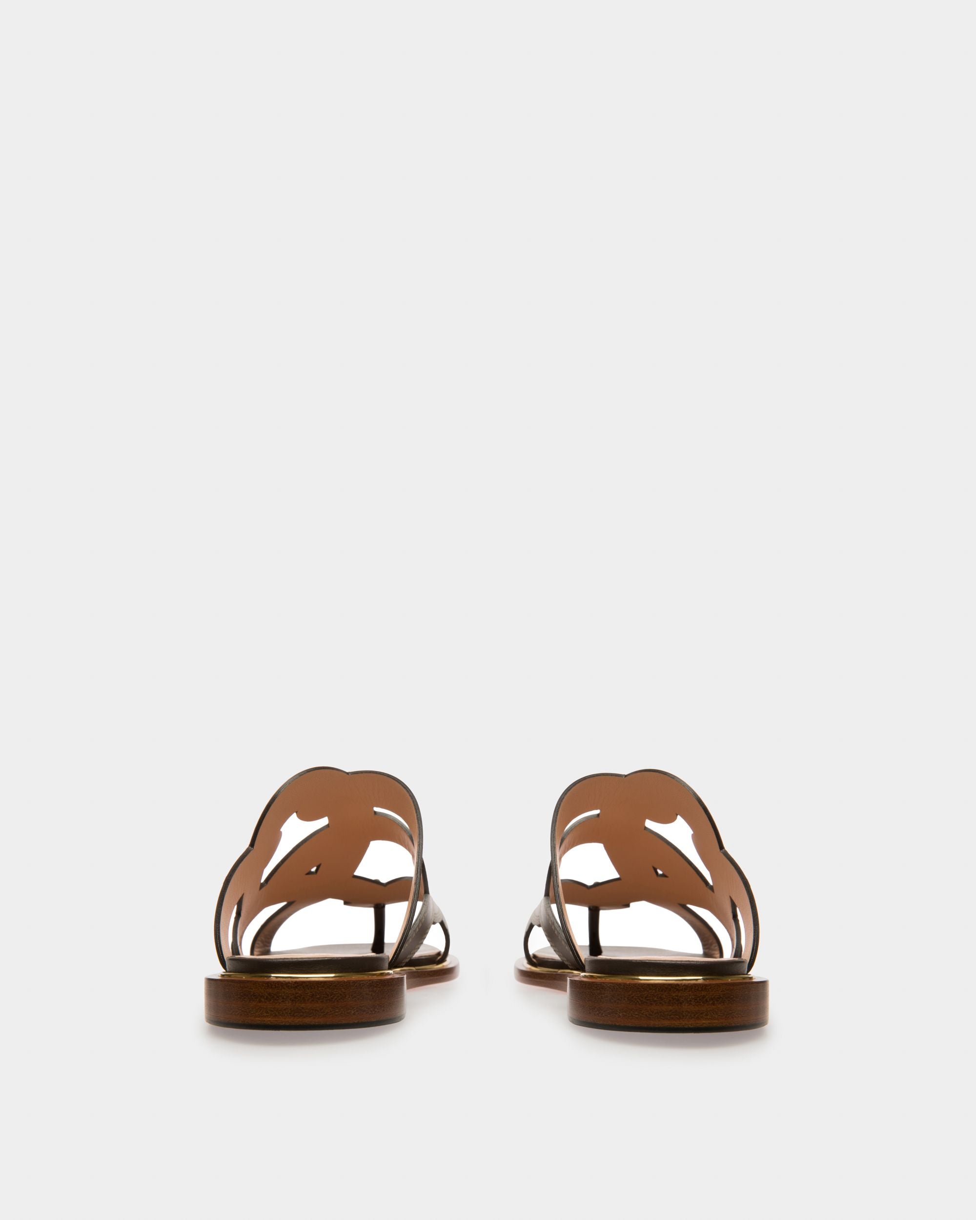 Glada Flache Sandalen Aus Braunem Leder - Damen - Bally - 04